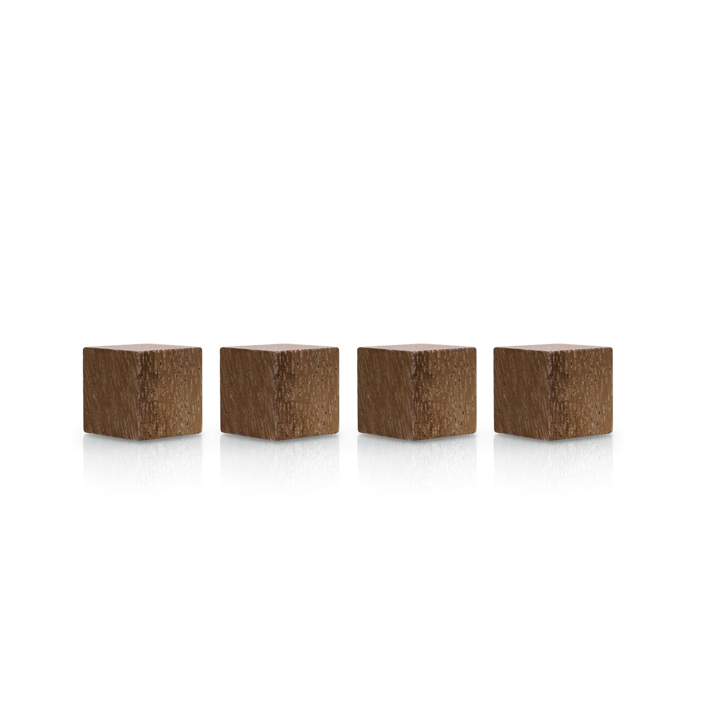 magnetoplan® Magnet Design Wood Series 20 x 20 x 20 cm (B x H x T) 4kg Walnußholz dunkelbraun 4 St./Pack.