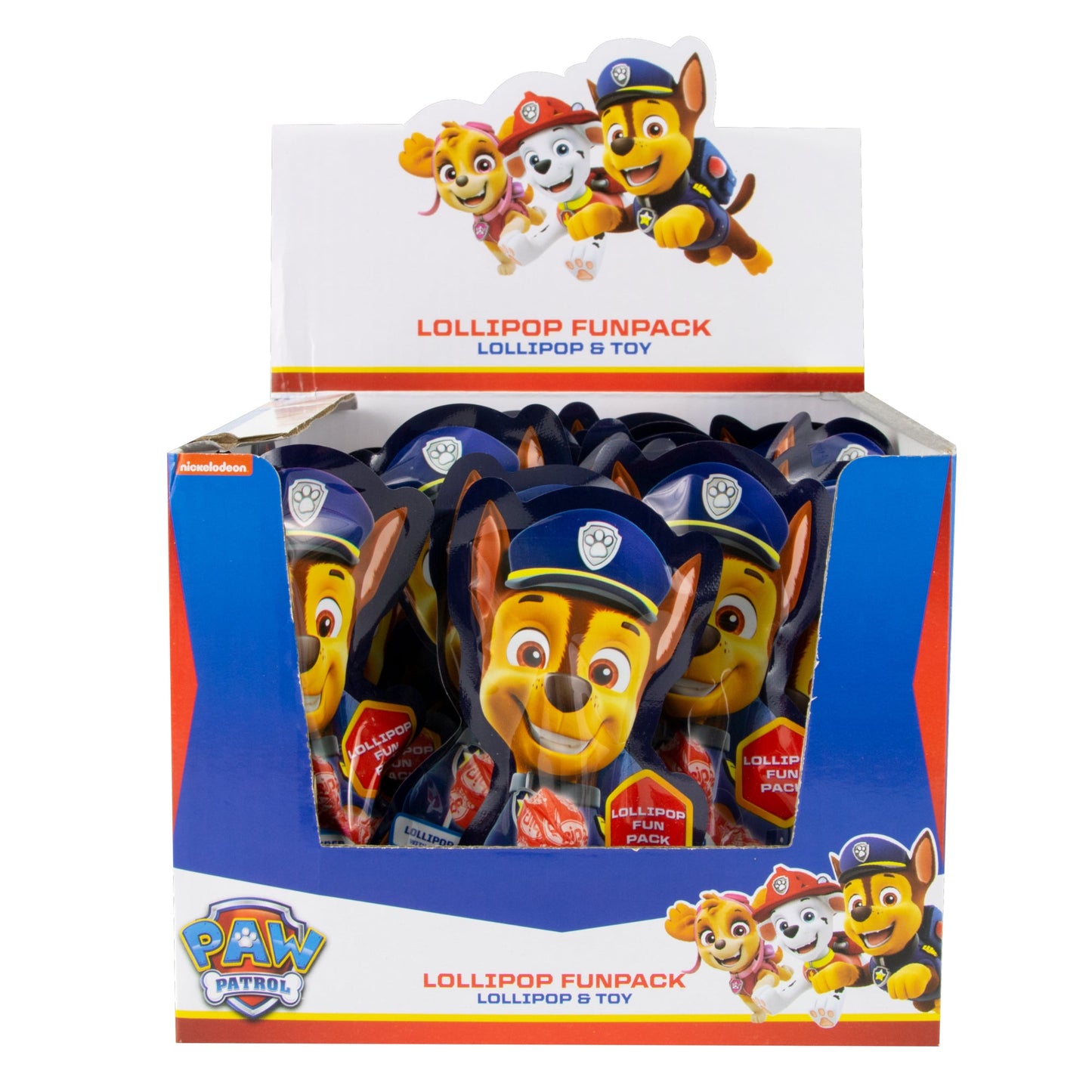 BIP Lutscher Erdbeere Paw Patrol inkl. Sticker, Sammelfigur 24 St./Pack.