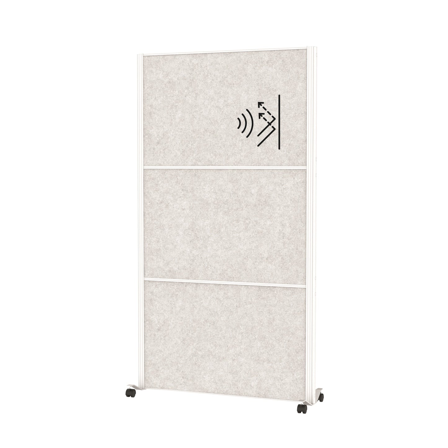 MAUL Stellwand MAULconnecto Uplight 100 x 182 cm (B x H) mit Leuchtmittel Zweibeinstativ 100 % PES-Fasern, 20 % recycelt hellgrau