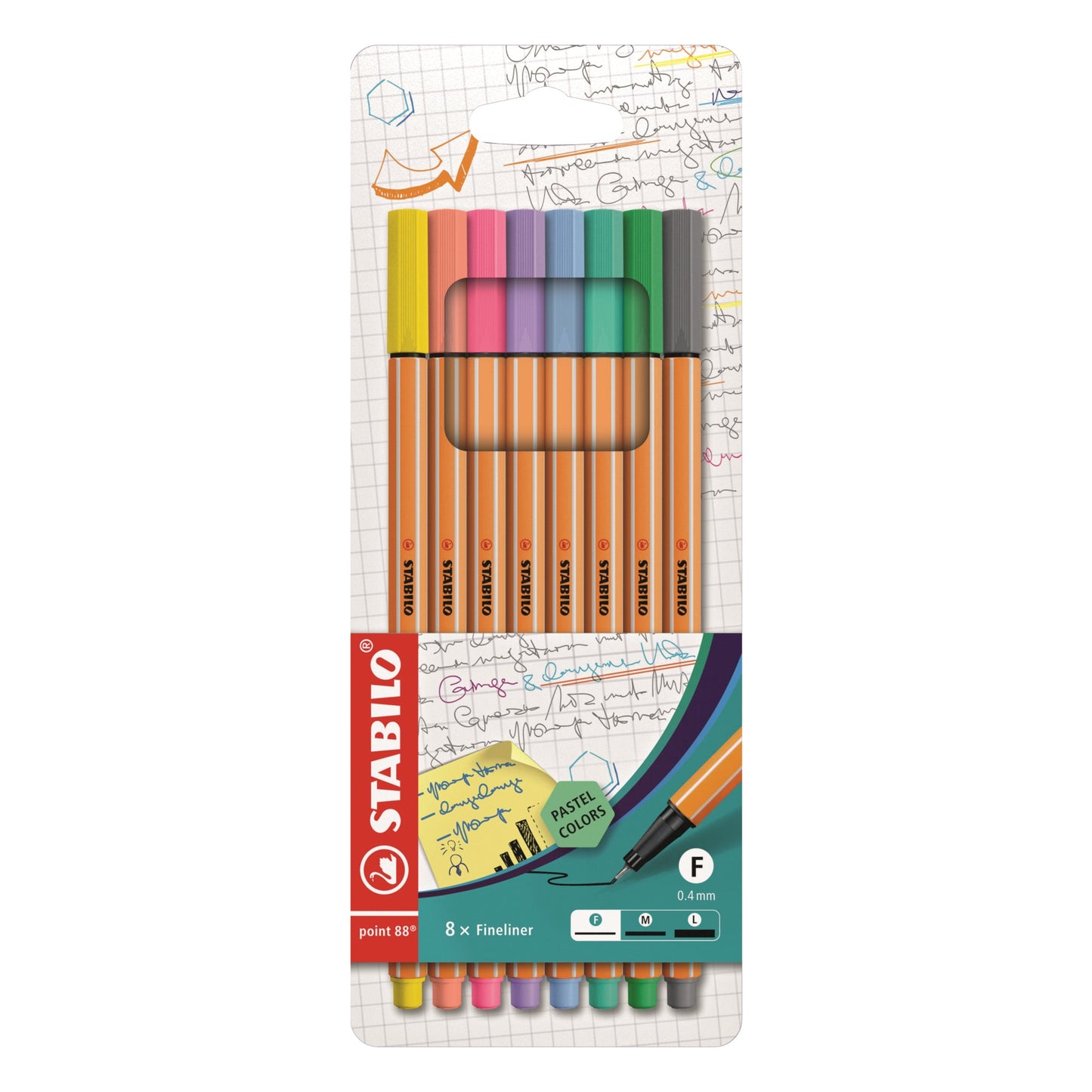 STABILO® Fineliner point 88® 0,4mm farbig sortiert 8 St./Pack.