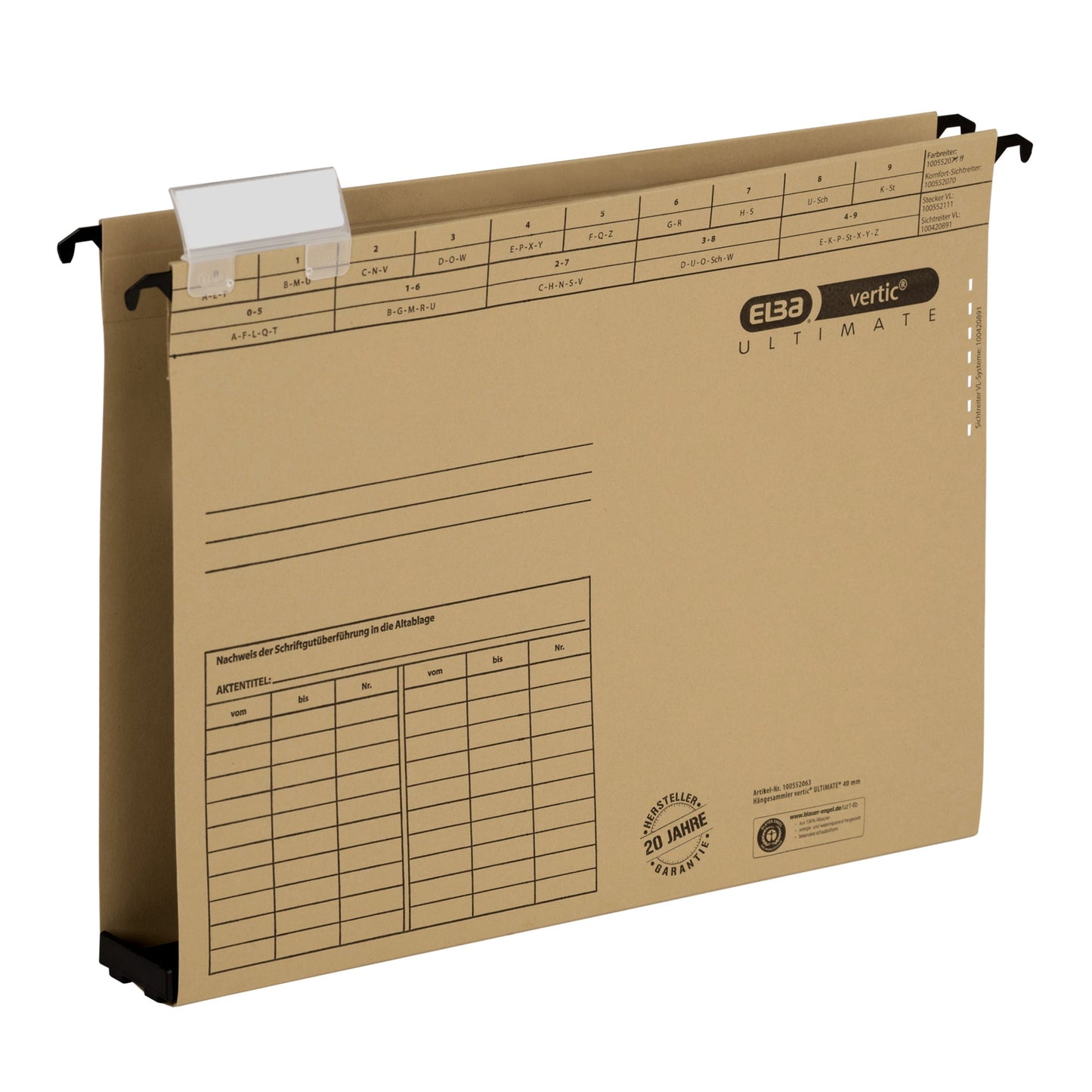 ELBA Hängesammler vertic® ULTIMATE® DIN A4 Karton naturbraun