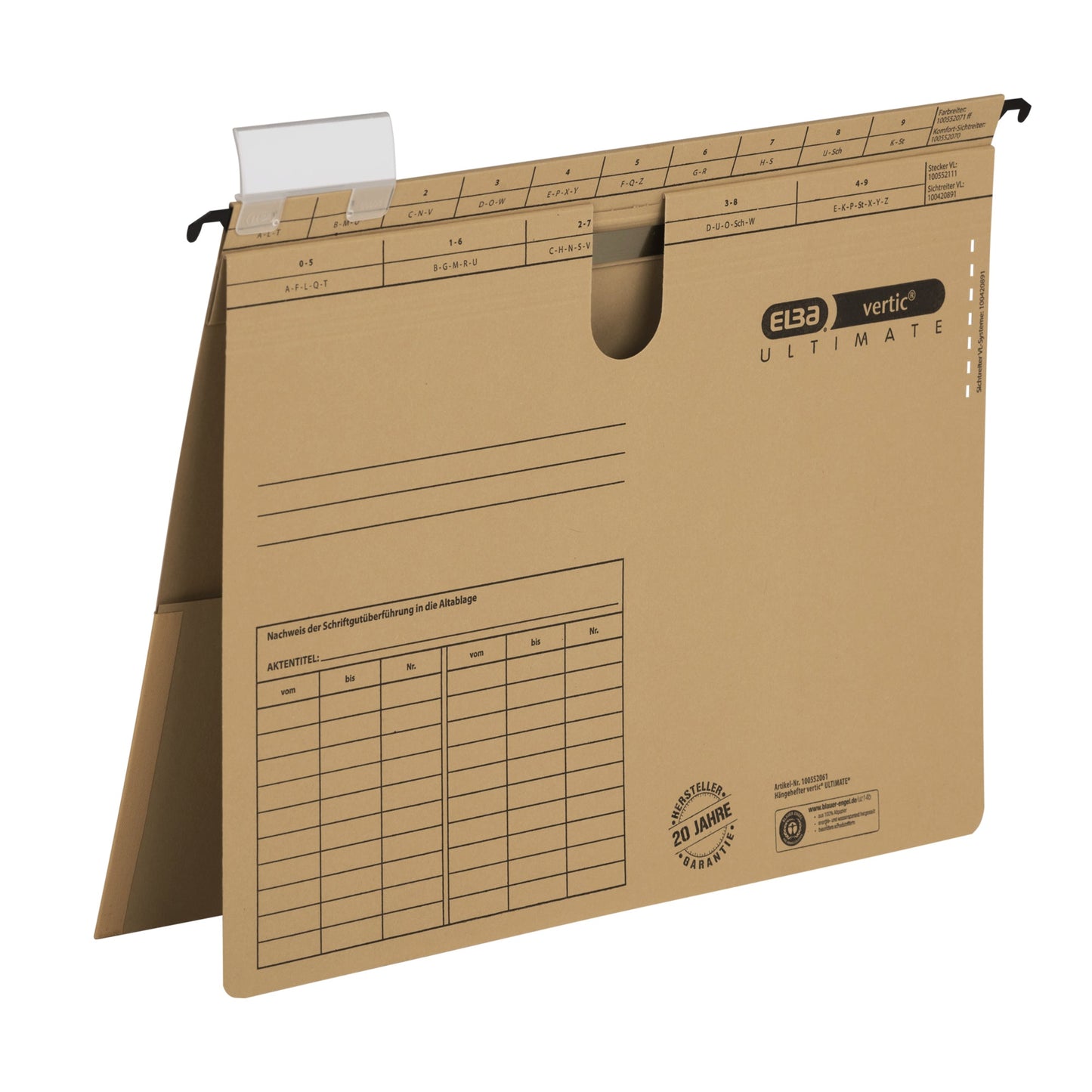 ELBA Hängehefter vertic® ULTIMATE® DIN A4 240g/m² Karton naturbraun