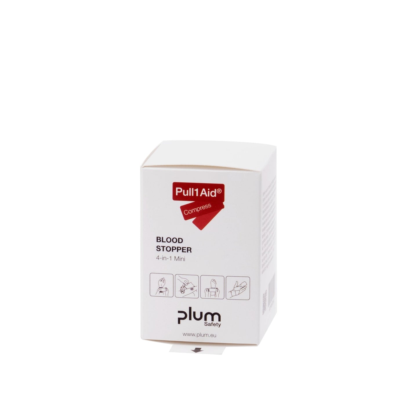 PLUM Verband Pull1Aid Blood Stopper 4in1-Mini 7,5 x 12 cm (B x L) 3 St./Pack.