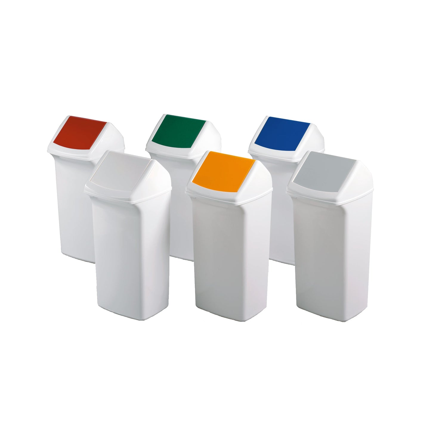 DURABLE Abfalleimer DURABIN® FLIP 40L Set 40l Polyethylen weiß 1 Sortierfach