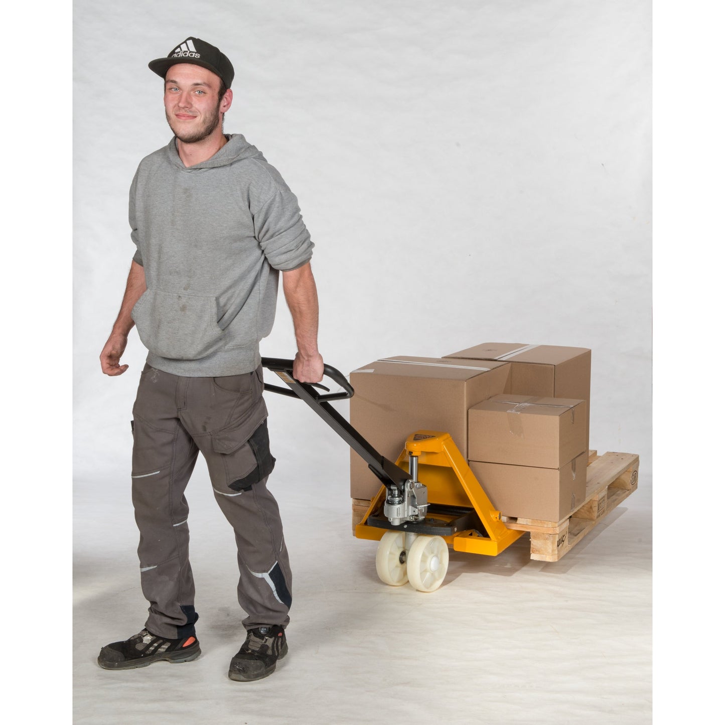 pro-bau-tec Hubwagen 54 x 115 cm (B x L) 2.500kg Stahl gelb