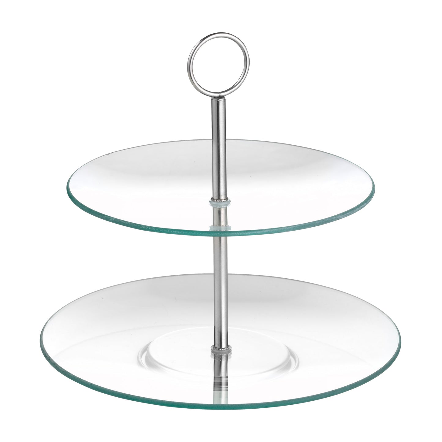 Esmeyer® Etagere COOKIE 25 x 27 x 25 cm (B x H x T) 2 Etagen Glas/Edelstahl transparent