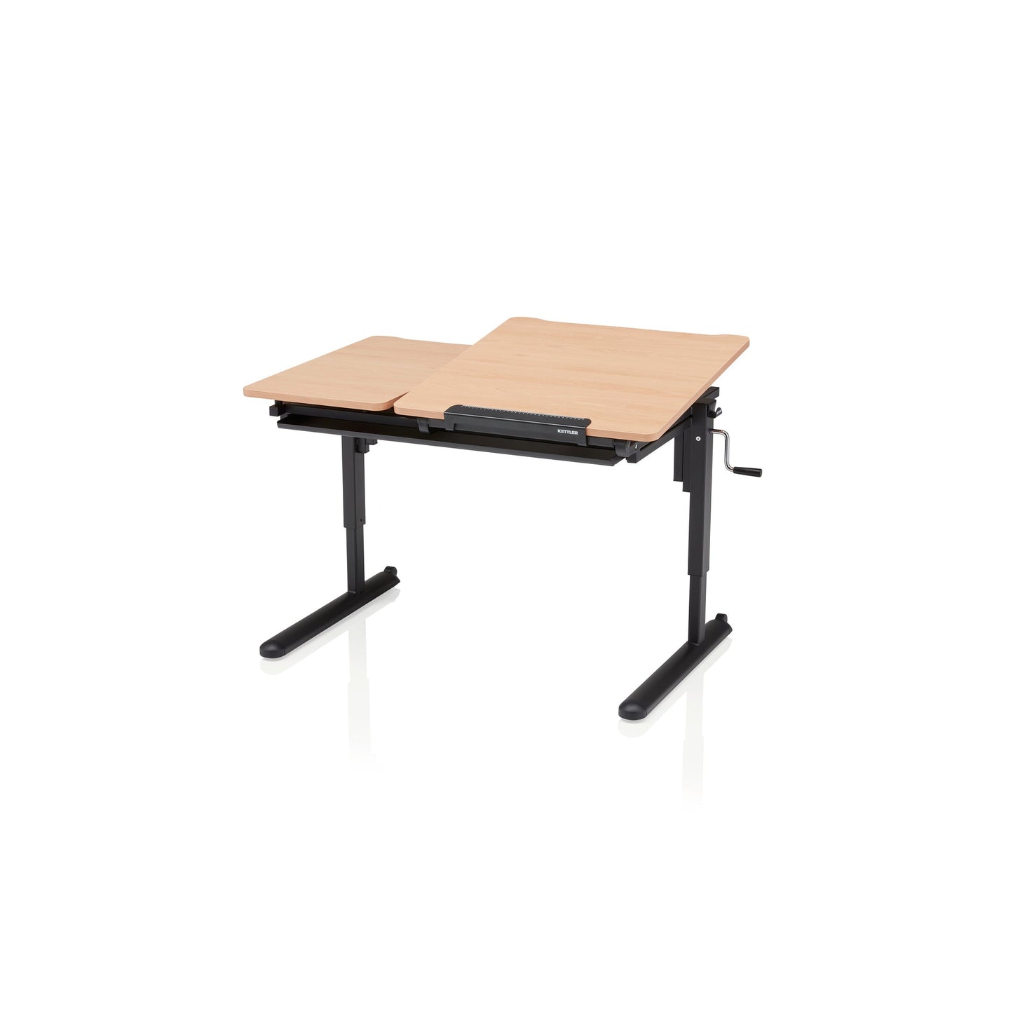 KETTLER Schreibtisch Maße: 1.095 x 535-820 x 715 mm (B x H x T) Spanplatte, melaminharzbeschichtet buche