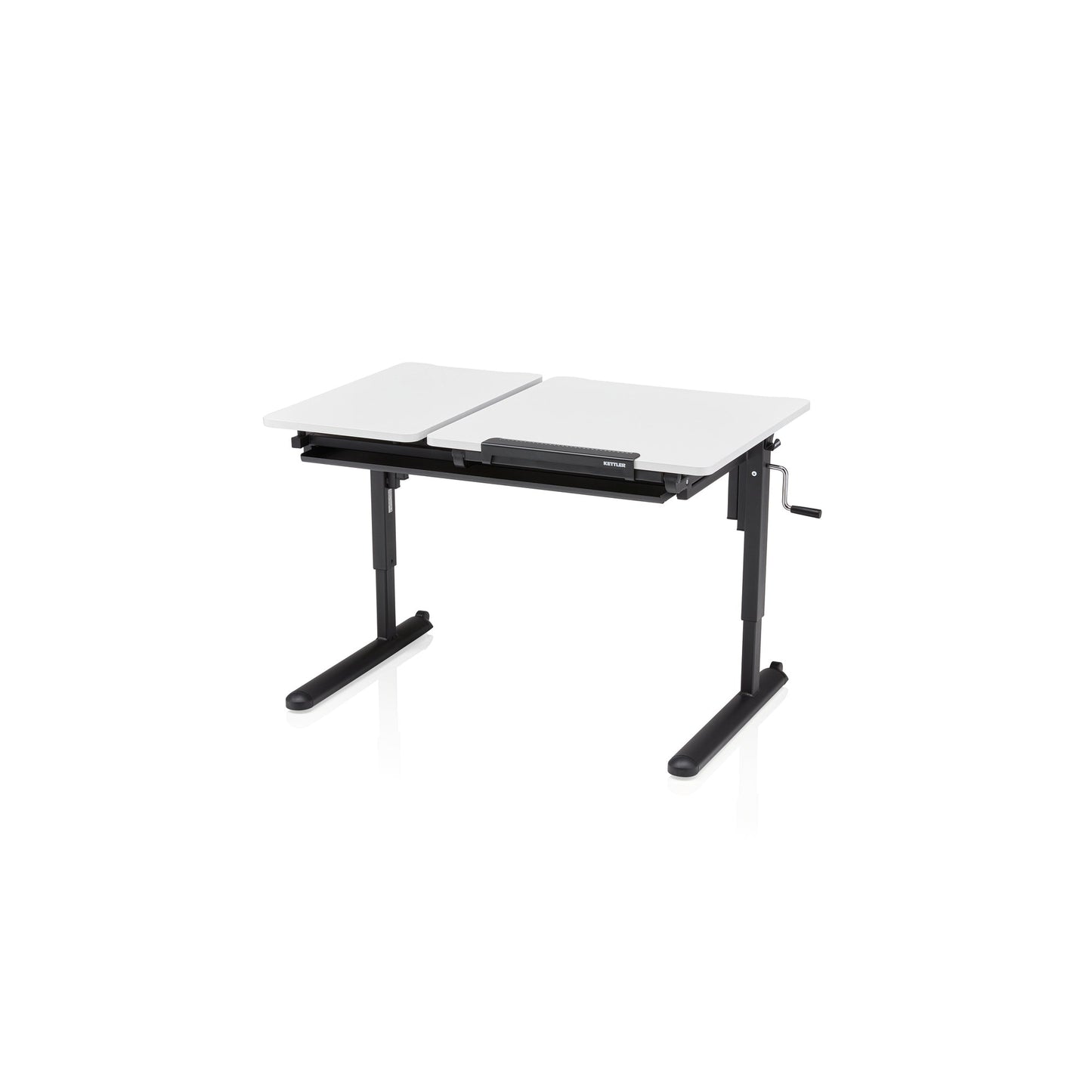 KETTLER Schreibtisch Maße: 1.095 x 535-820 x 715 mm (B x H x T) Spanplatte, melaminharzbeschichtet alpinweiß