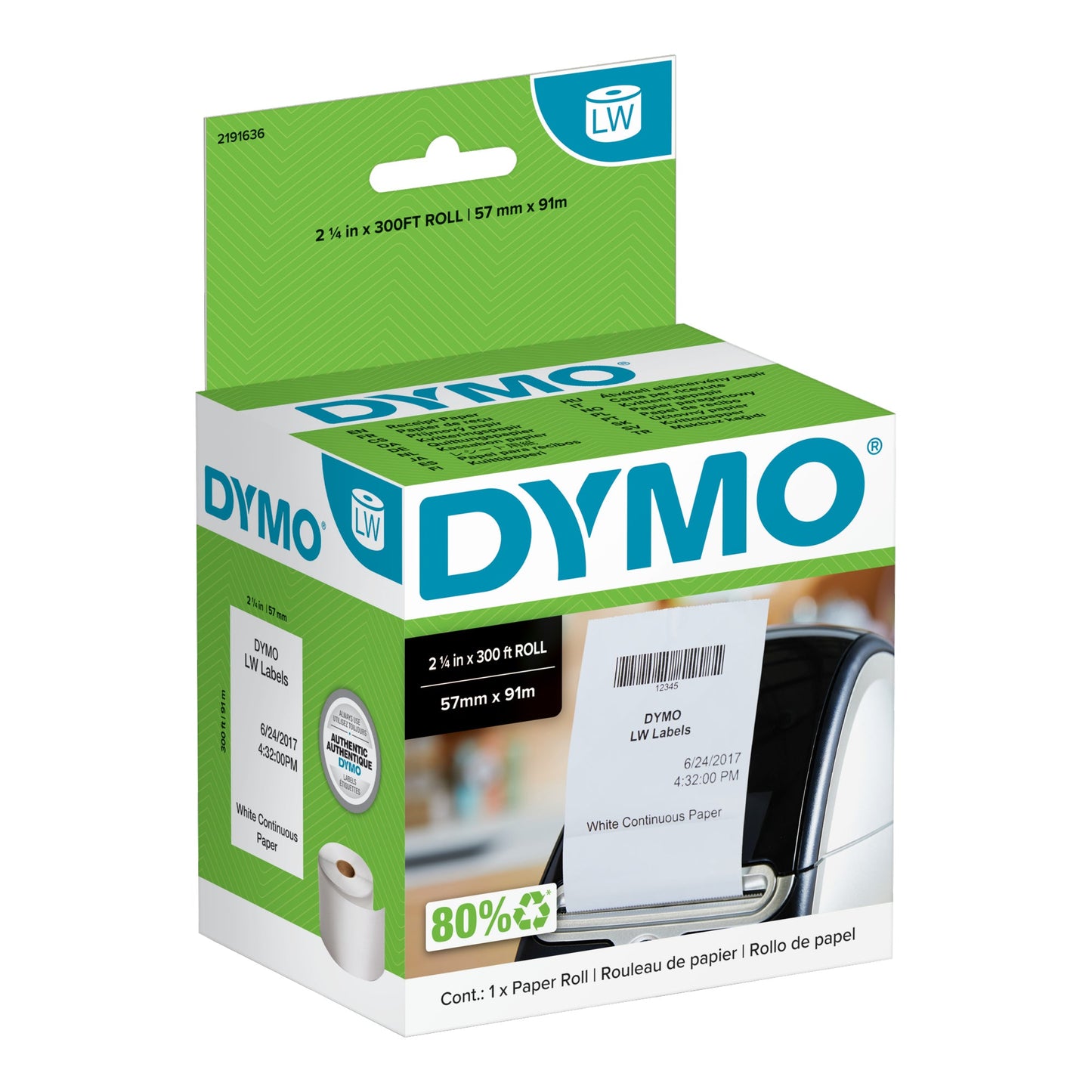 DYMO® Thermokassenrolle 57 mm x 91 m (B x L)