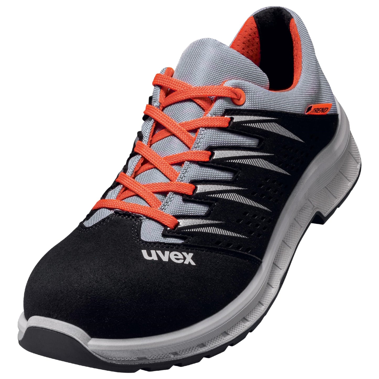 uvex Sicherheitsschuhe uvex 2 trend 42 S1 Mikrovelour grau/rot/schwarz