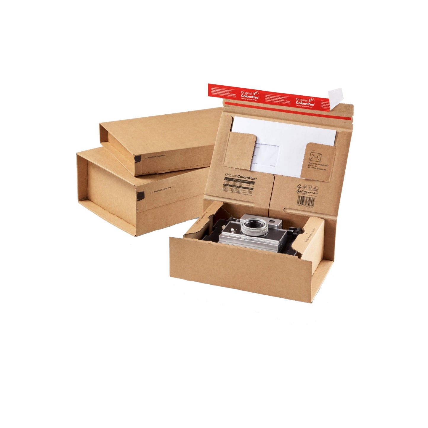 ColomPac® Versandkarton POST-BOX Innenmaße: 46 x 16 x 31 cm (B x H x T) Außenmaße: 51,5 x 17 x 33,5 cm (B x H x T) Kraftliner Wellpappe braun