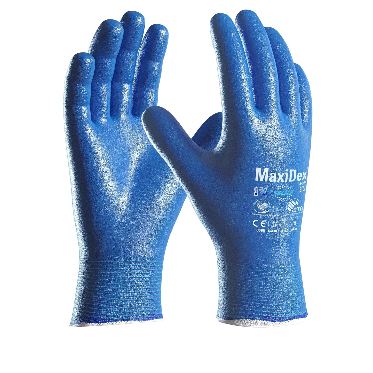 ATG® Arbeitshandschuhe MaxiDex® Hybrid 10 III blau