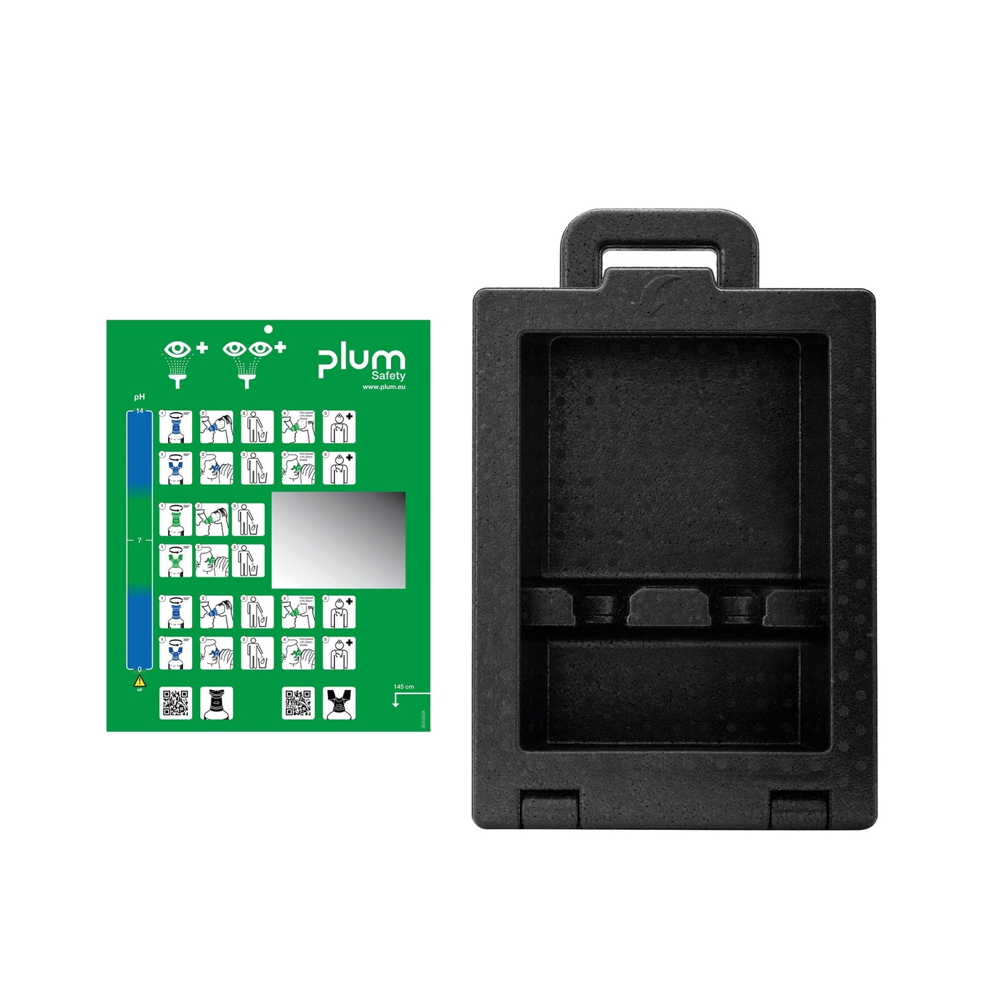 PLUM Augenspülstation iBox 2 42,5 x 29 x 13,5 cm (B x H x T) Polypropylen schwarz