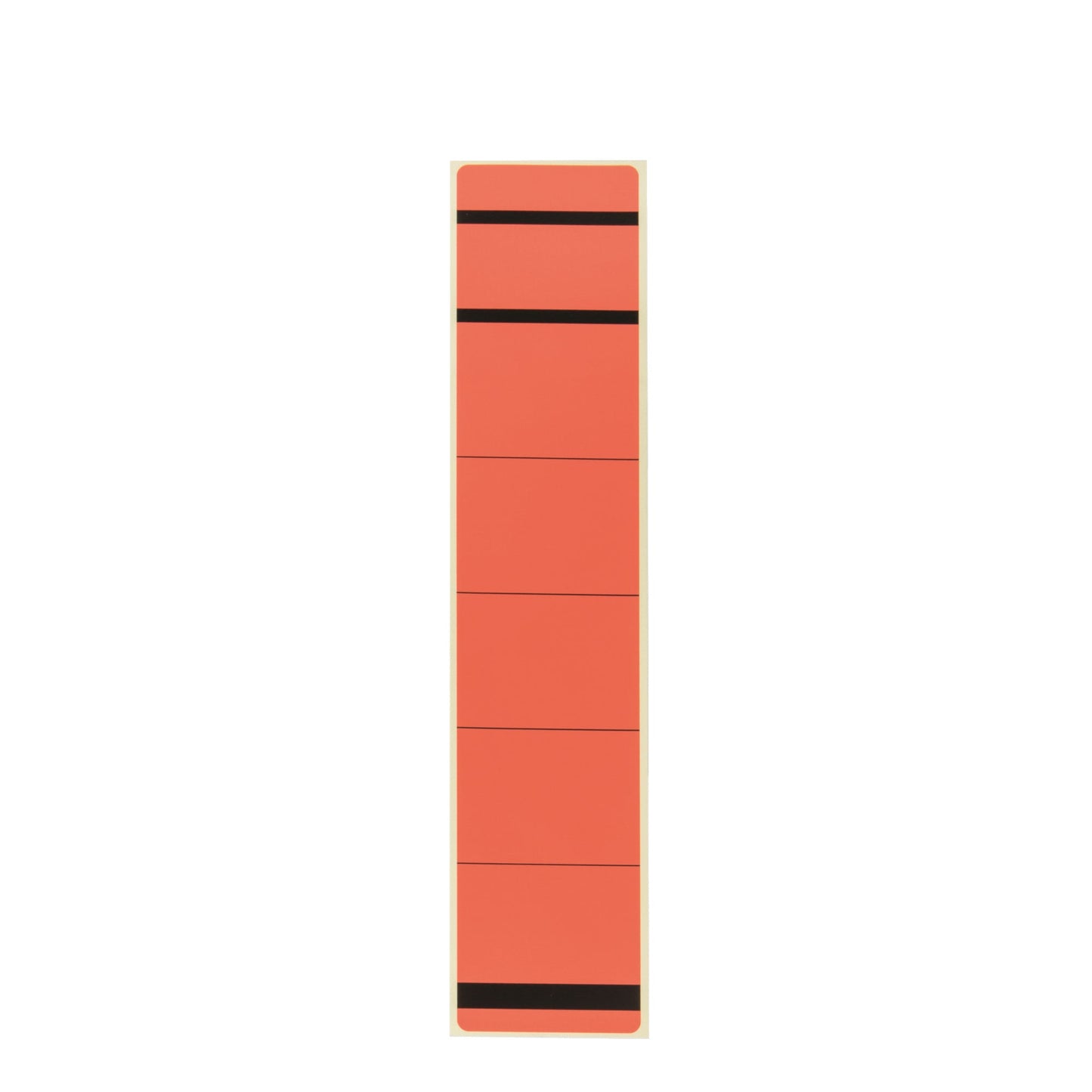 Westcott Ordnerrückenetikett schmal/kurz 39 x 192 mm (B x H) selbstklebend mit Griffloch rot 10 Etik./Pack.