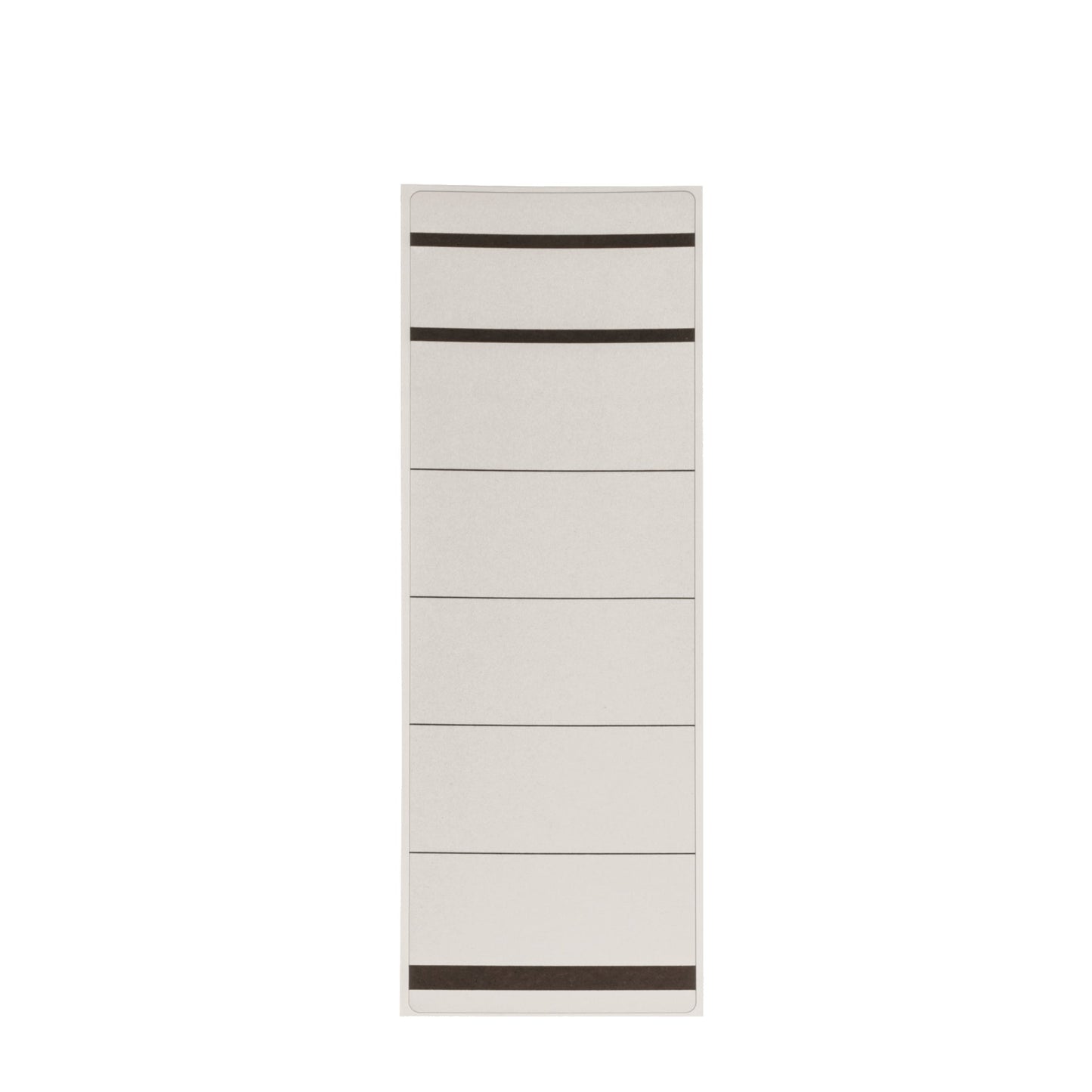 Westcott Ordnerrückenetikett breit/kurz 61,5 x 192 mm (B x H) selbstklebend mit Griffloch weiß 10 Etik./Pack.