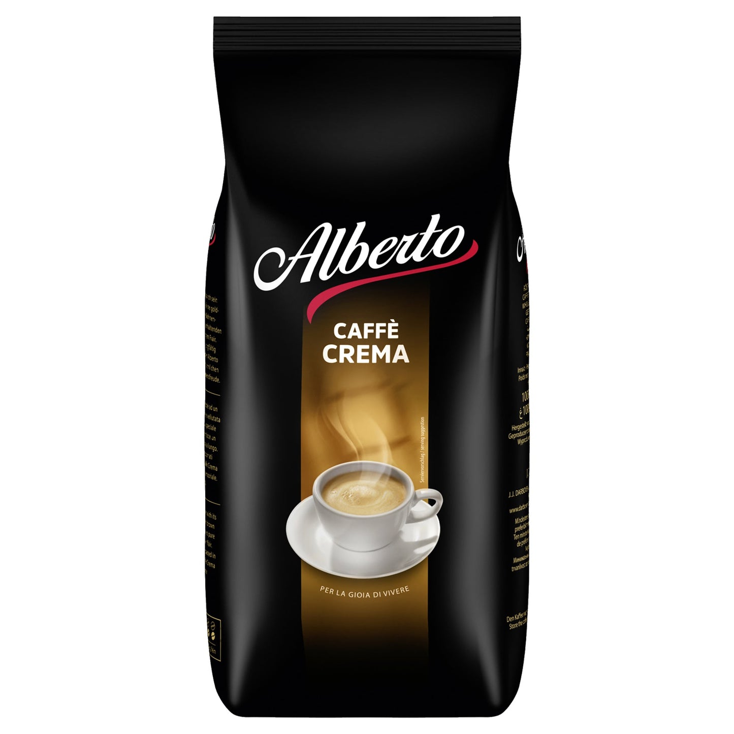 Alberto Kaffee Caffè Crema aromatisch, würzig ganze Bohne 1.000 g/Pack.