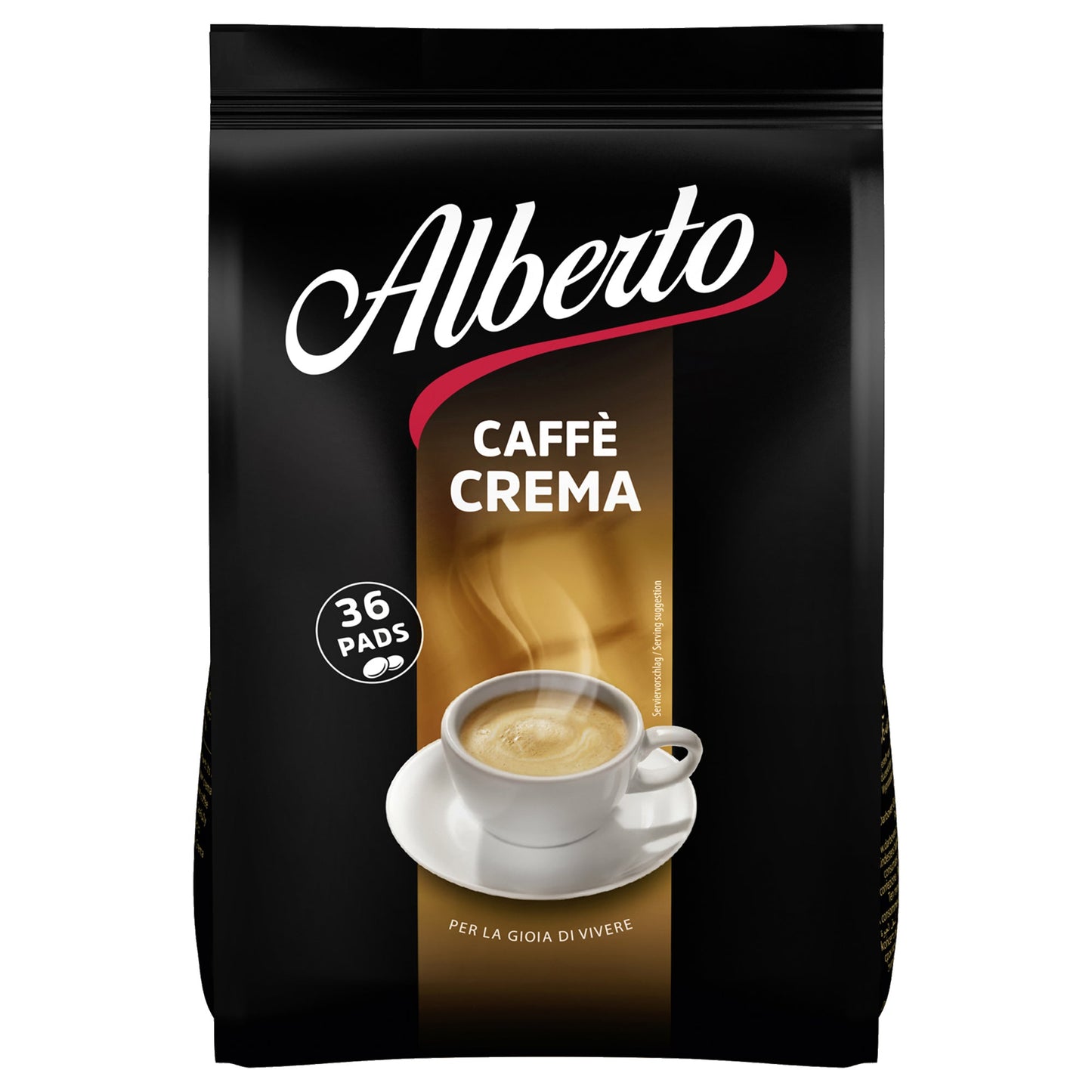 Alberto Kaffeepads Caffè Crema füllig, fein 36 x 7 g/Pack.
