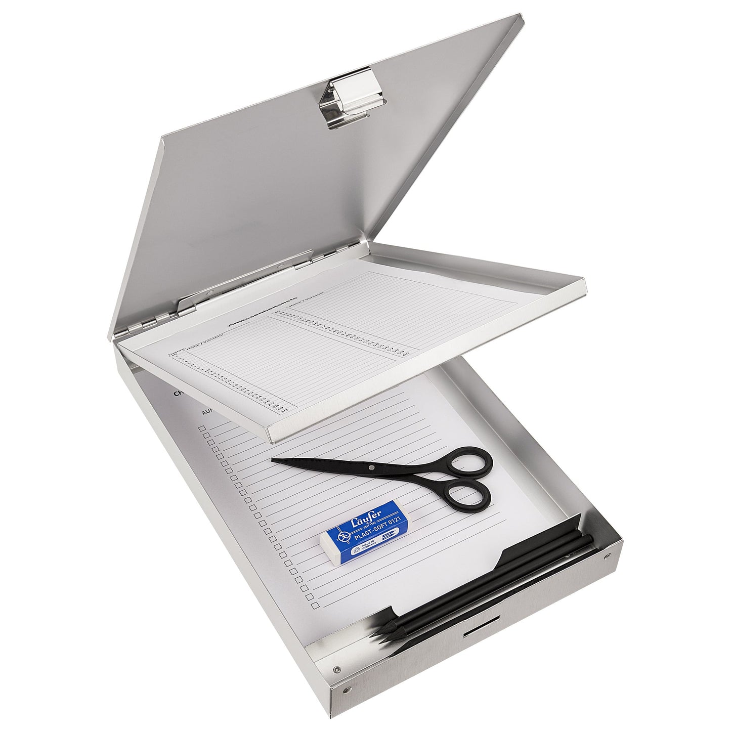 Läufer Klemmbrett 23,5 x 35,5 cm (B x H) DIN A4 Aluminium silber