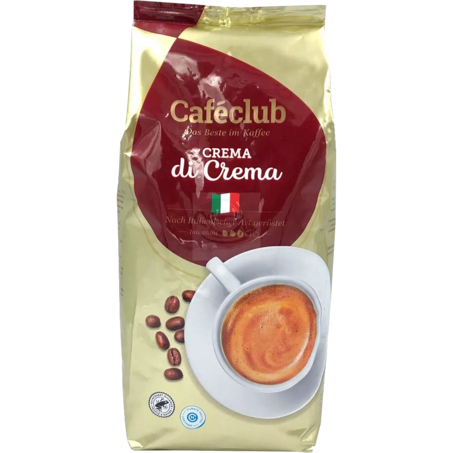 Kaffee Crema di Crema Arabica, Robusta-Mix ganze Bohne 1.000 g/Pack.