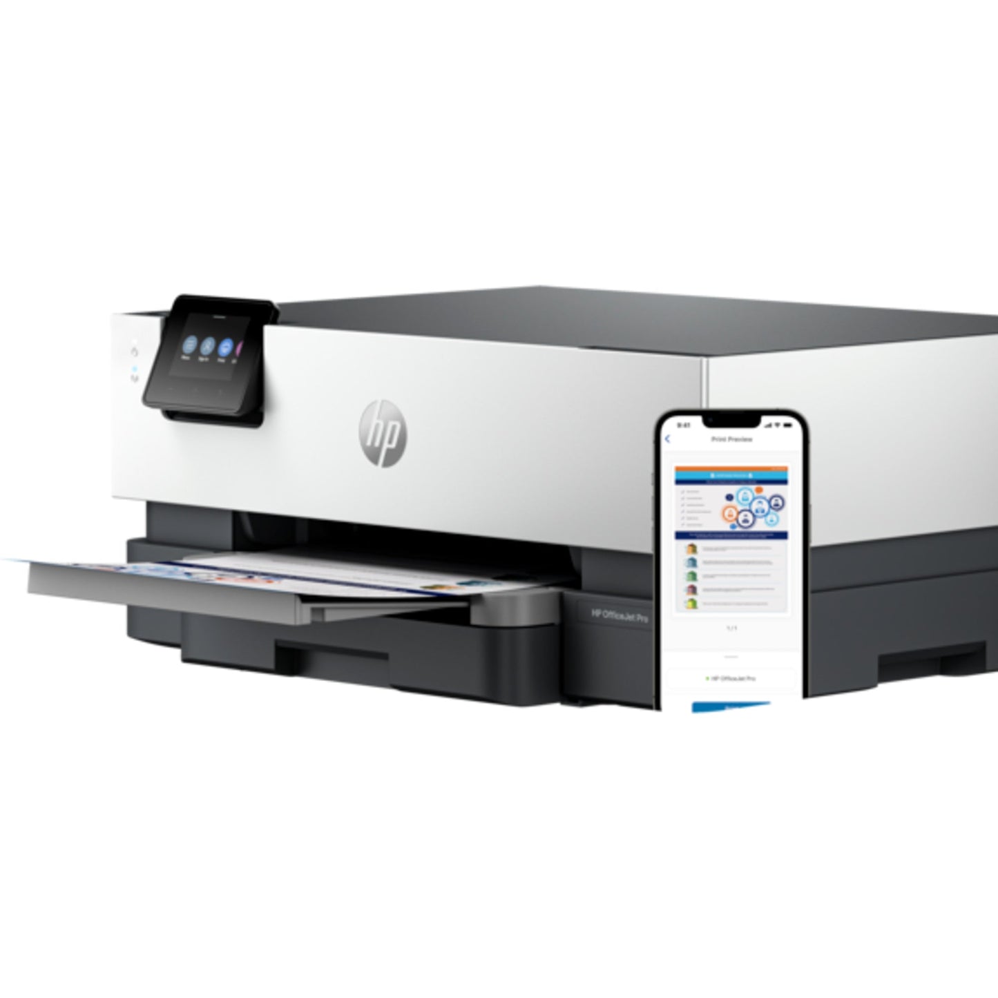 HP Multifunktionsgerät OfficeJet Pro 9110b DIN A4 mit Farbdruck 43,9 x 19,56 x 34,25 cm (B x H x T)