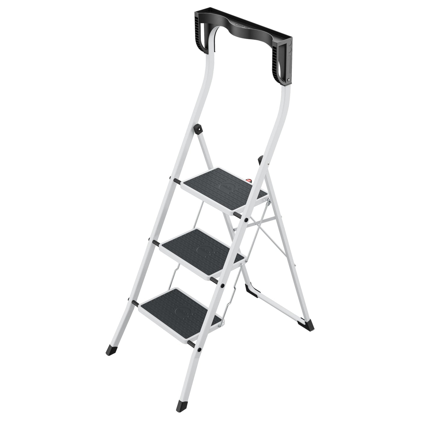 Hailo Stehleiter K75 ComfortLine 2,69m Stahl weiß