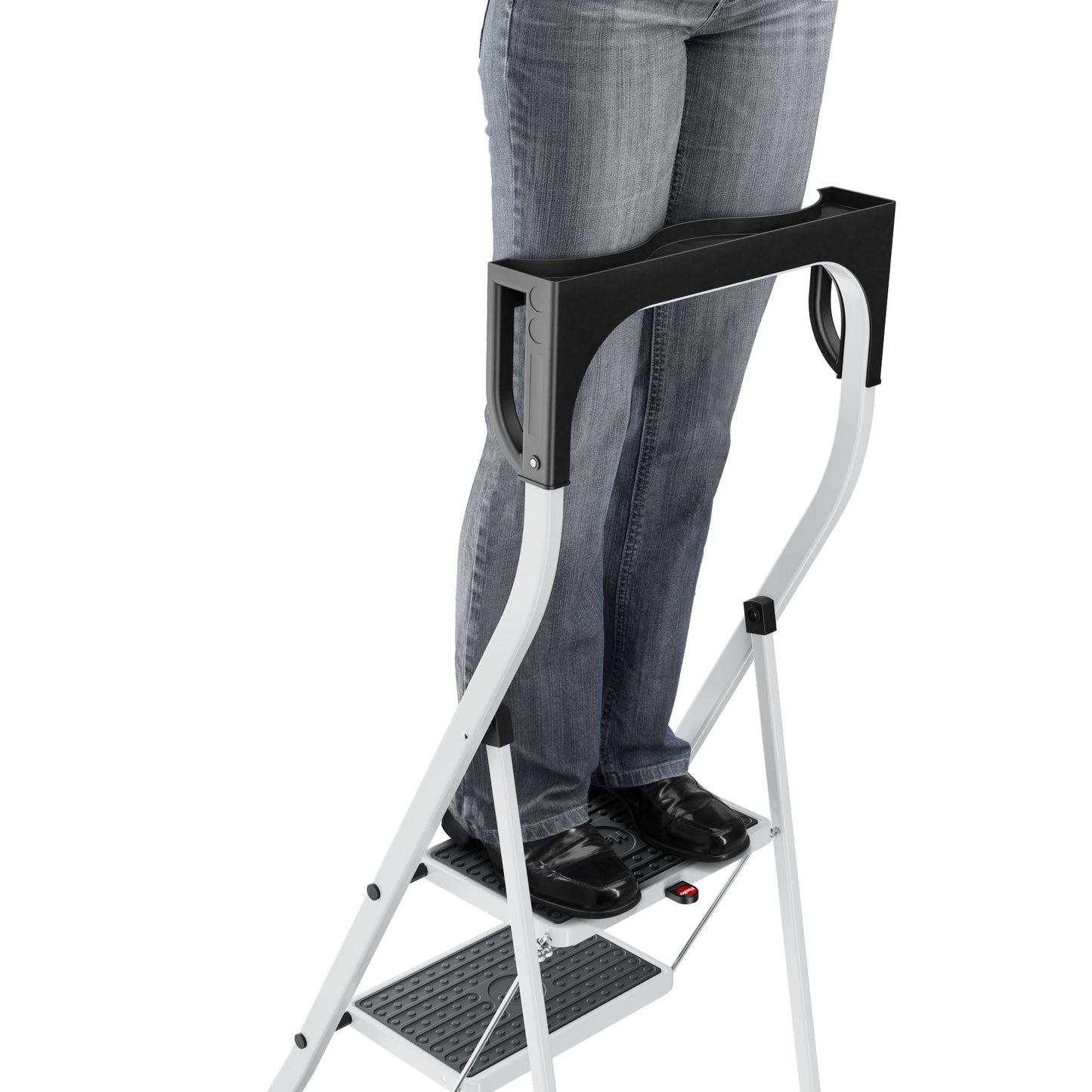 Hailo Stehleiter K75 ComfortLine 2,47m Stahl weiß