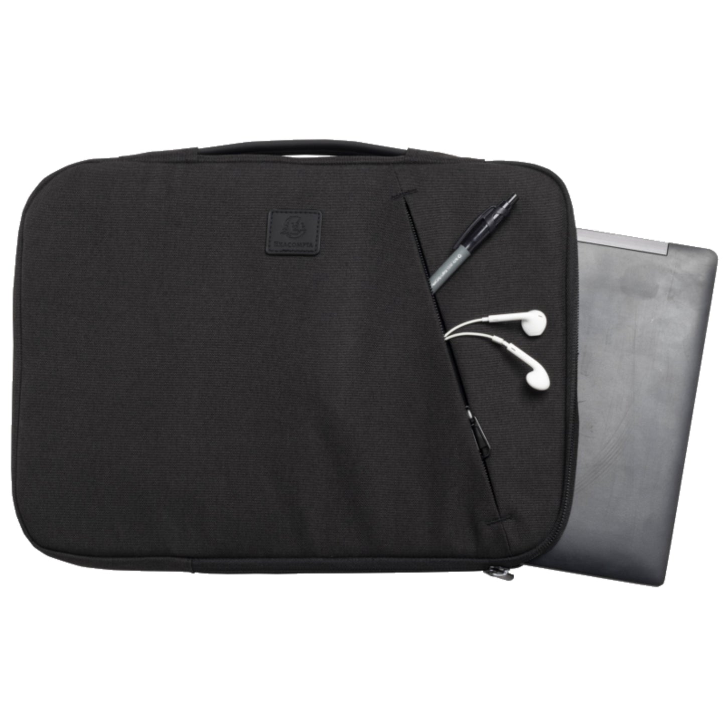 Exacompta Notebookhülle Sleeve 41 x 31 x 2,5 cm (B x H x T) Minifronttasche mit Reißverschluss Polyester, 100 % recycelt business schwarz