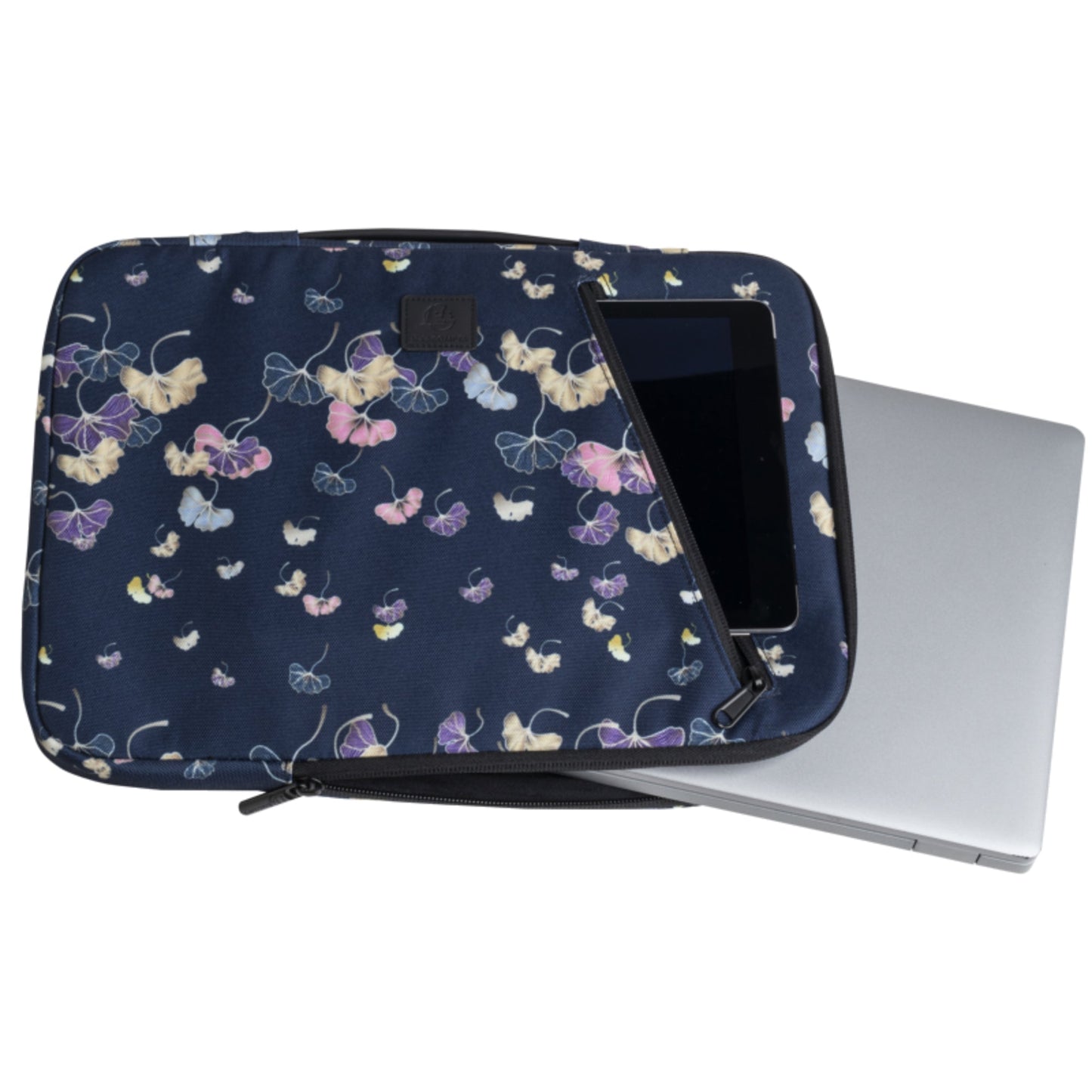 Exacompta Notebookhülle Sleeve 37 x 28 x 2,5 cm (B x H x T) Minifronttasche mit Reißverschluss Polyester, 100 % recycelt mehrfarbig