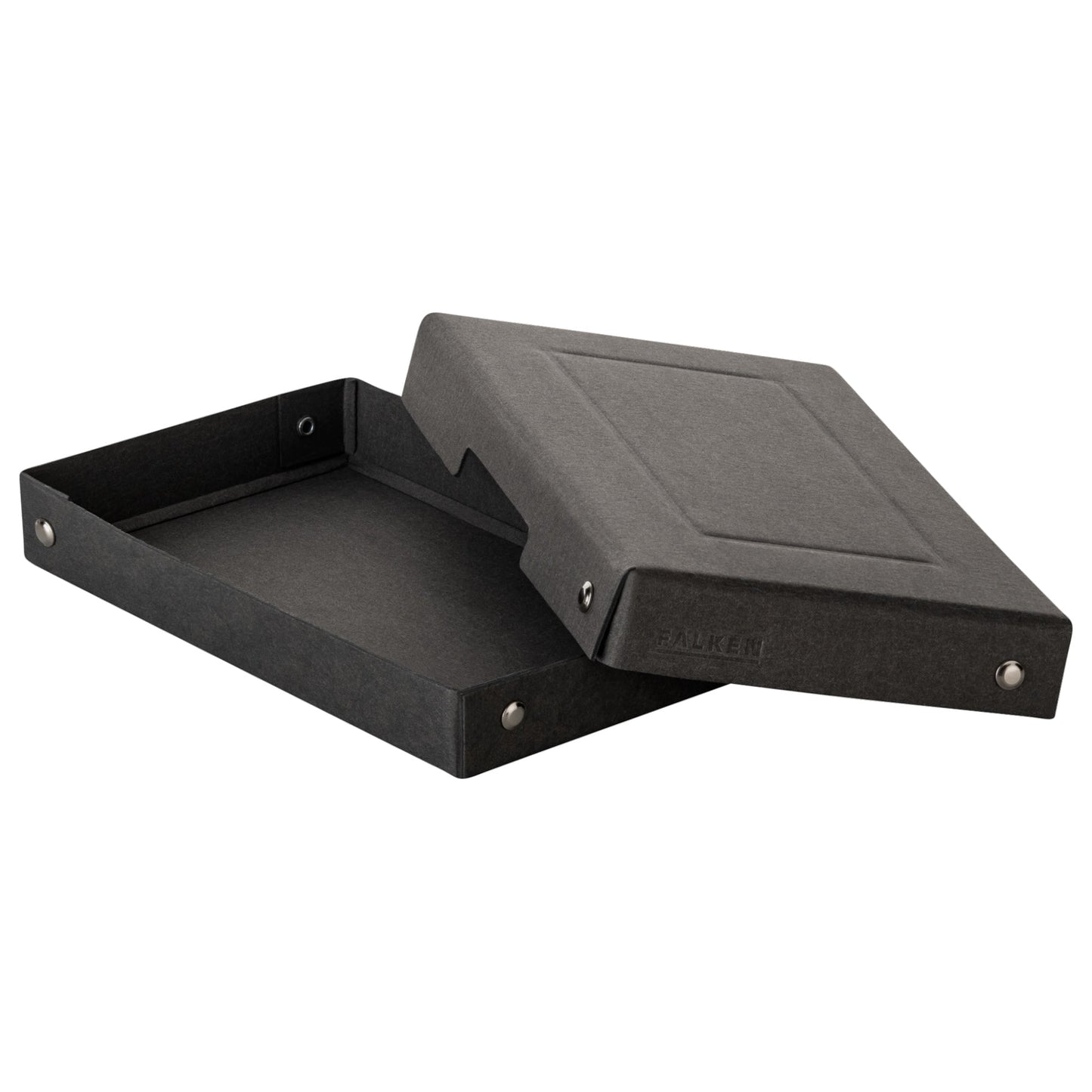 Falken Aufbewahrungsbox PureBox Black 12 x 2,5 x 18,5 cm (B x H x T) DIN A6 Pappe schwarz