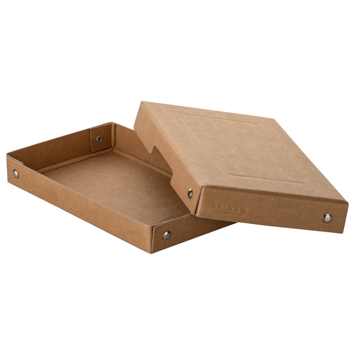 Falken Aufbewahrungsbox PureBox Nature 12 x 2,5 x 18,5 cm (B x H x T) DIN A6 Pappe natronbraun