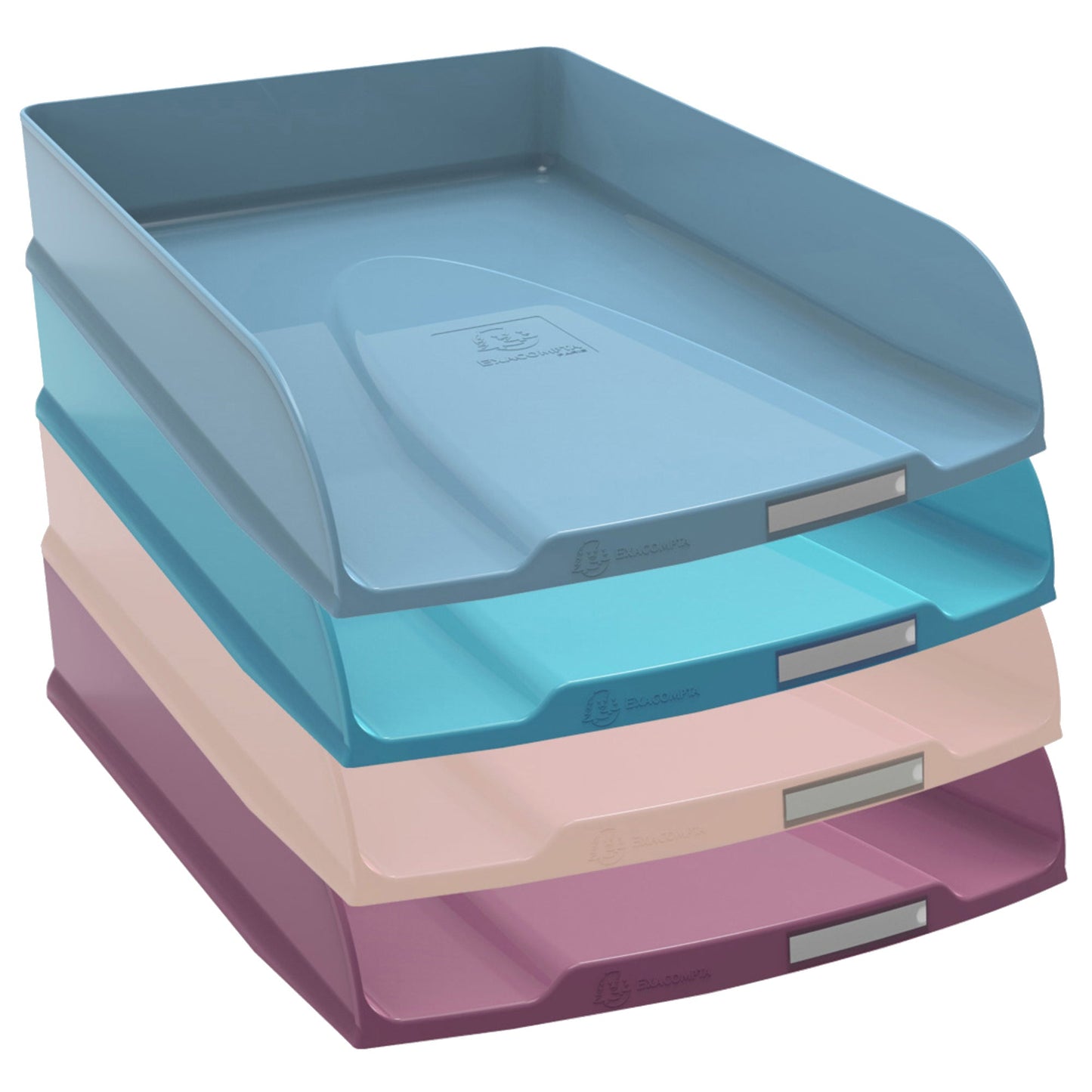 Exacompta Briefablage SKANDI DIN A4, Überbreite Polystyrol Farbe: farbig sortiert 4 St./Pack.