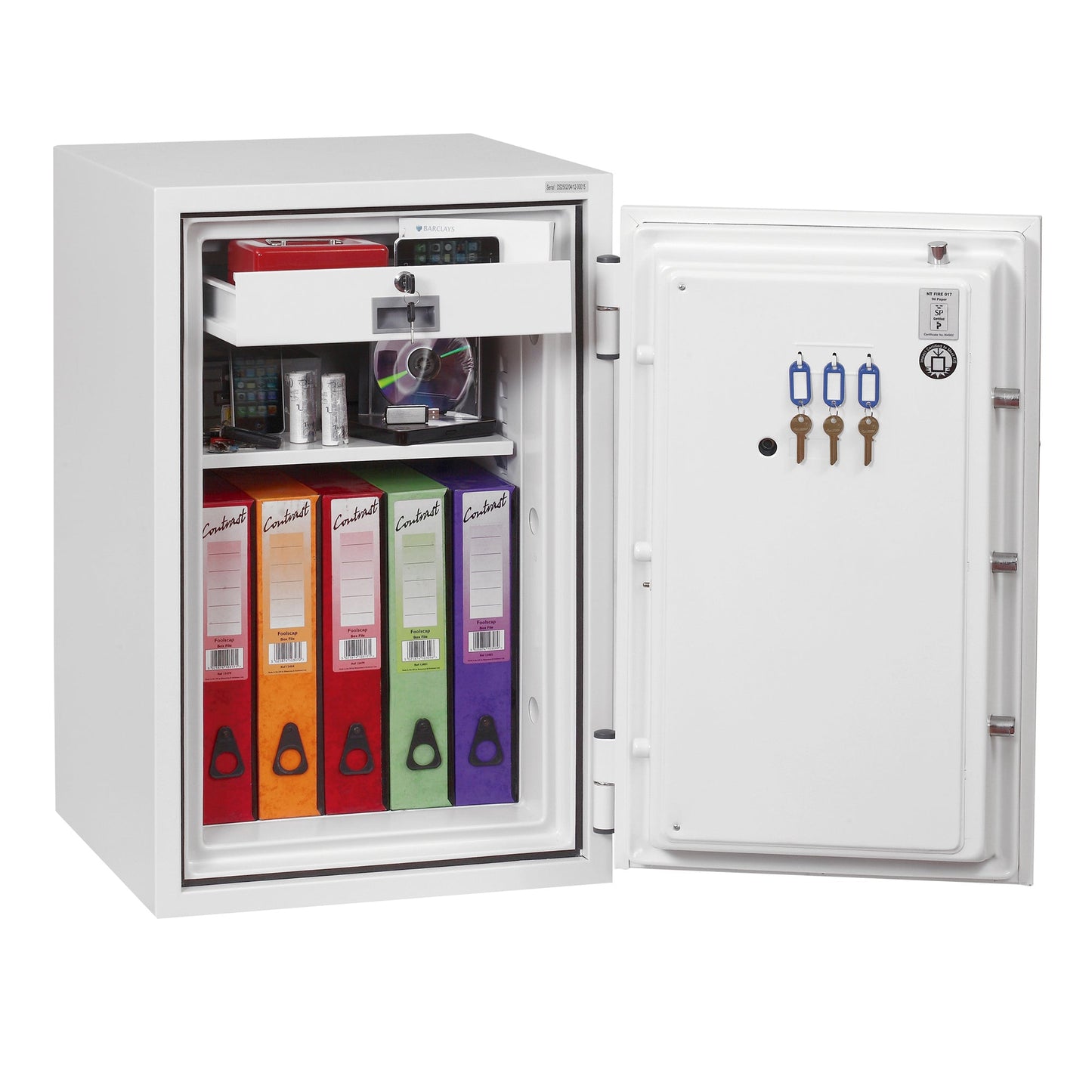 Phoenix Tresor Fire Fighter 38 x 67 x 33 cm (B x H x T) Stahl weiß