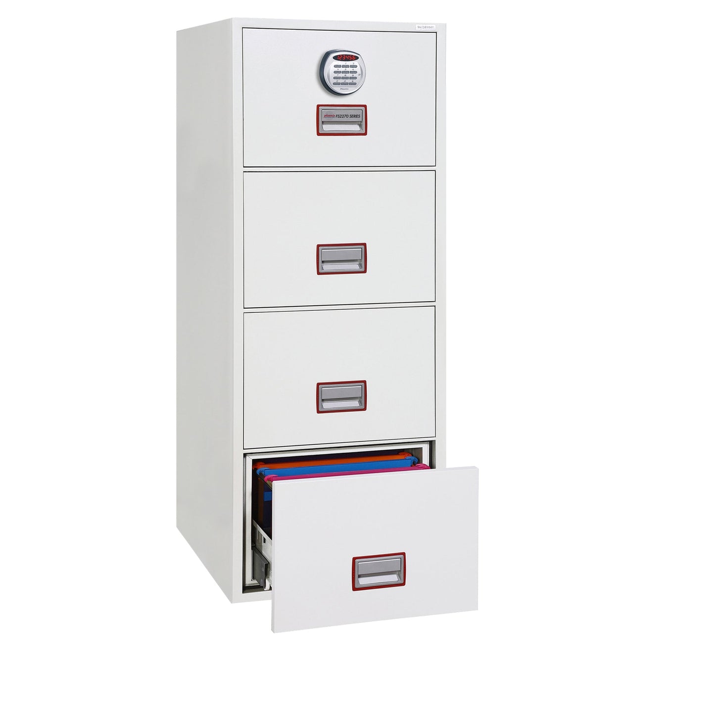 Phoenix Hängeregistraturschrank World Class Vertical Fire File 57 x 145 x 70 cm (B x H x T) Stahl weiß