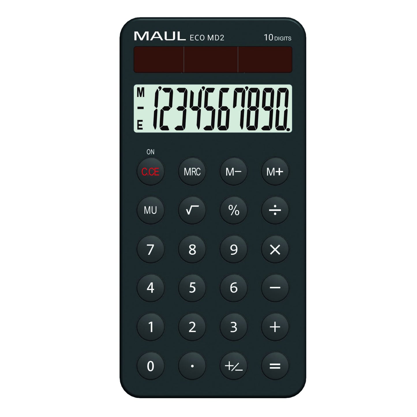 MAUL Taschenrechner ECO MD2 1 x 10-stellig schwarz Solar-Energie