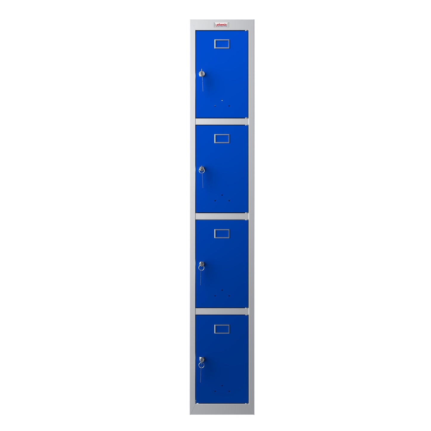 Phoenix Kleiderspind Personal Locker 300 x 1.830 x 500 mm (B x H x T) 1 Abteil Stahl Farbe der Front: blau Farbe des Korpus: grau