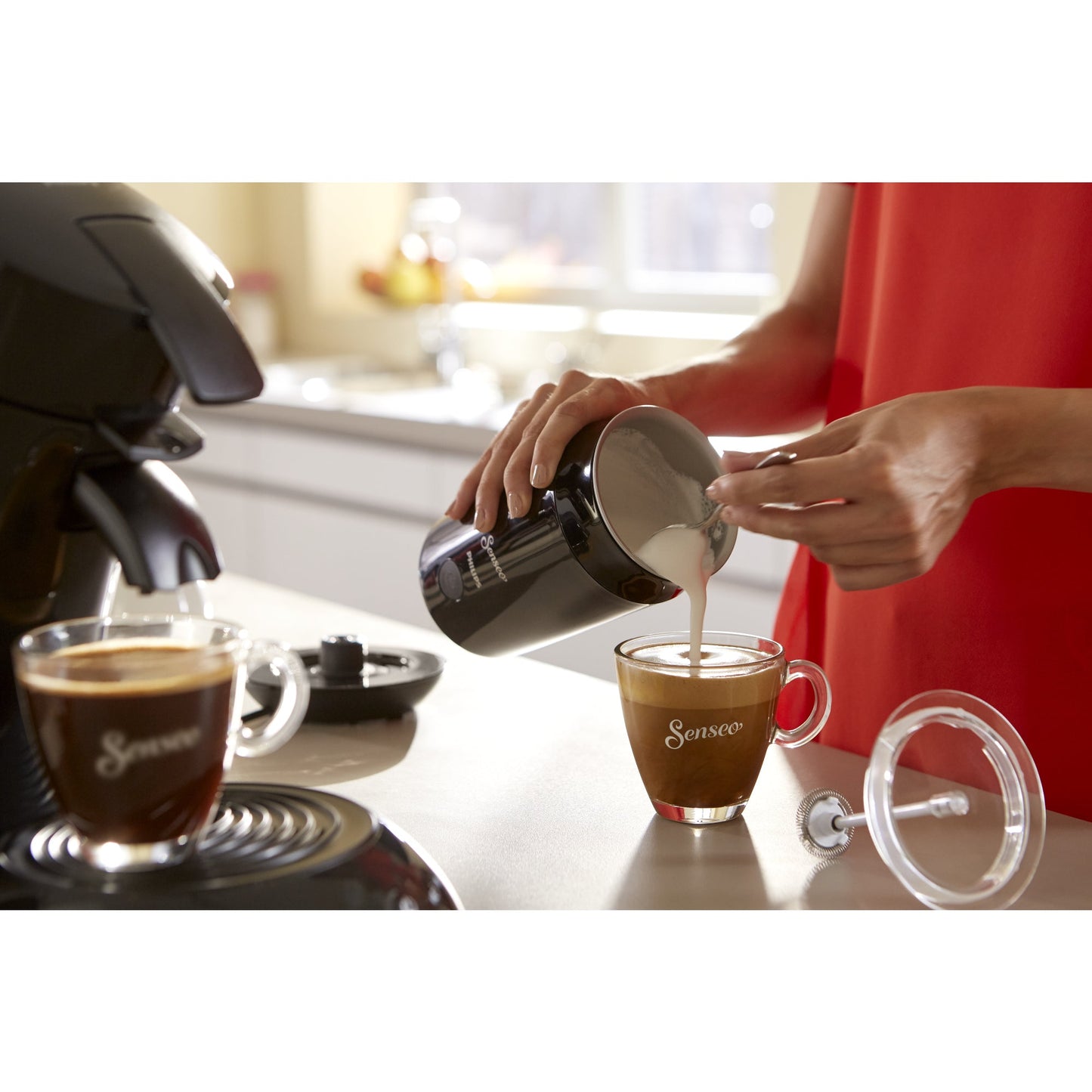 Philips Milchaufschäumer SENSEO® Milk Twister 0,12l Kunststoff schwarz