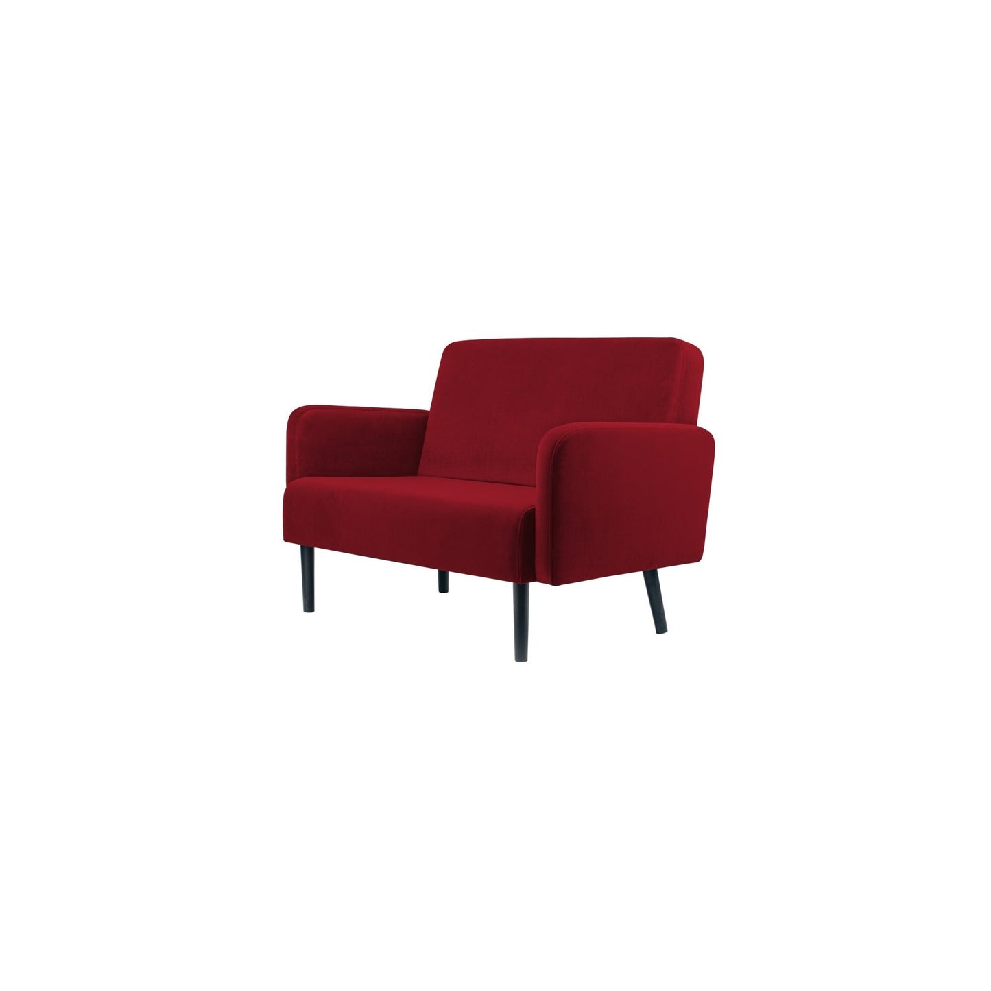 Paperflow Sofa easyChair LISBOA 124 x 83 x 81,5 cm (B x H x T) Samt (100 % Polyester) rot