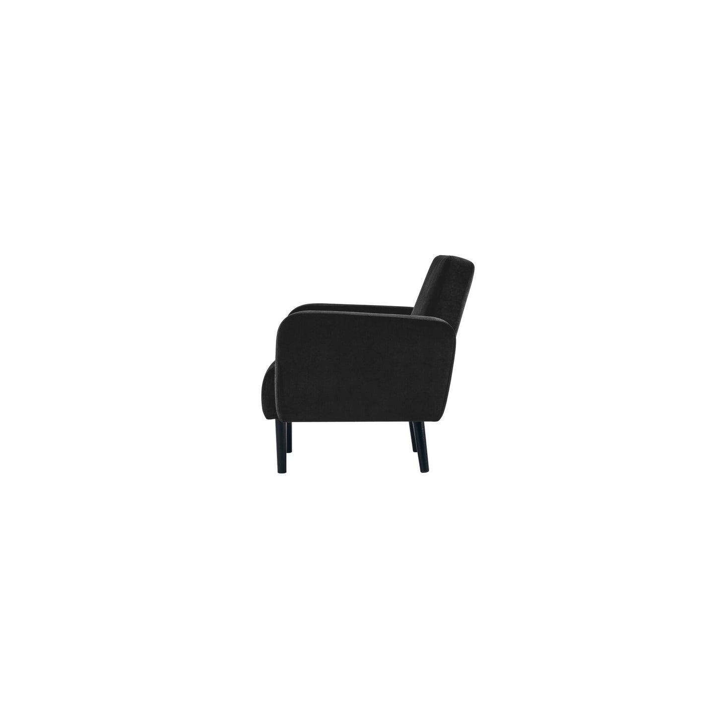 Paperflow Sofa easyChair LISBOA 124 x 83 x 81,5 cm (B x H x T) Samt (100 % Polyester) schwarz