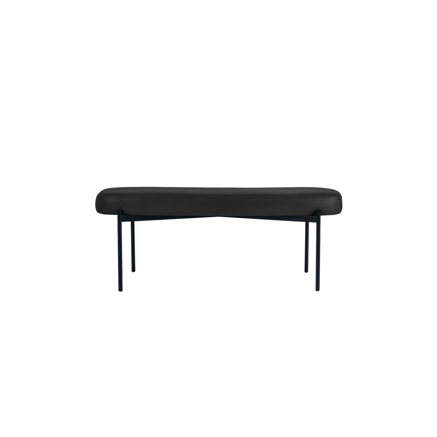 Paperflow Sitzbank GAIA 118 x 45,5 x 42 cm (B x H x T) Werkstoff des Bezuges: Kunstleder (79 % PVC, 21 % PES) Material der Sitzfläche: Spanplatte schwarz