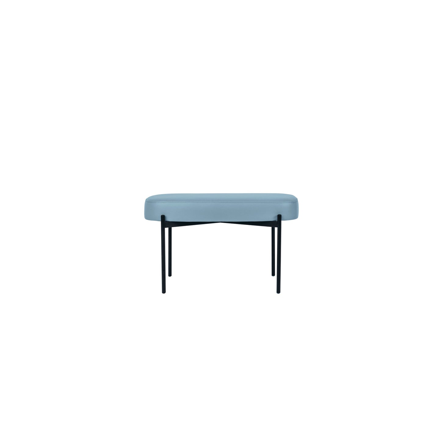 Paperflow Sitzbank GAIA 79 x 45,5 x 42 cm (B x H x T) Werkstoff des Bezuges: Kunstleder (79 % PVC, 21 % PES) Material der Sitzfläche: Spanplatte blau