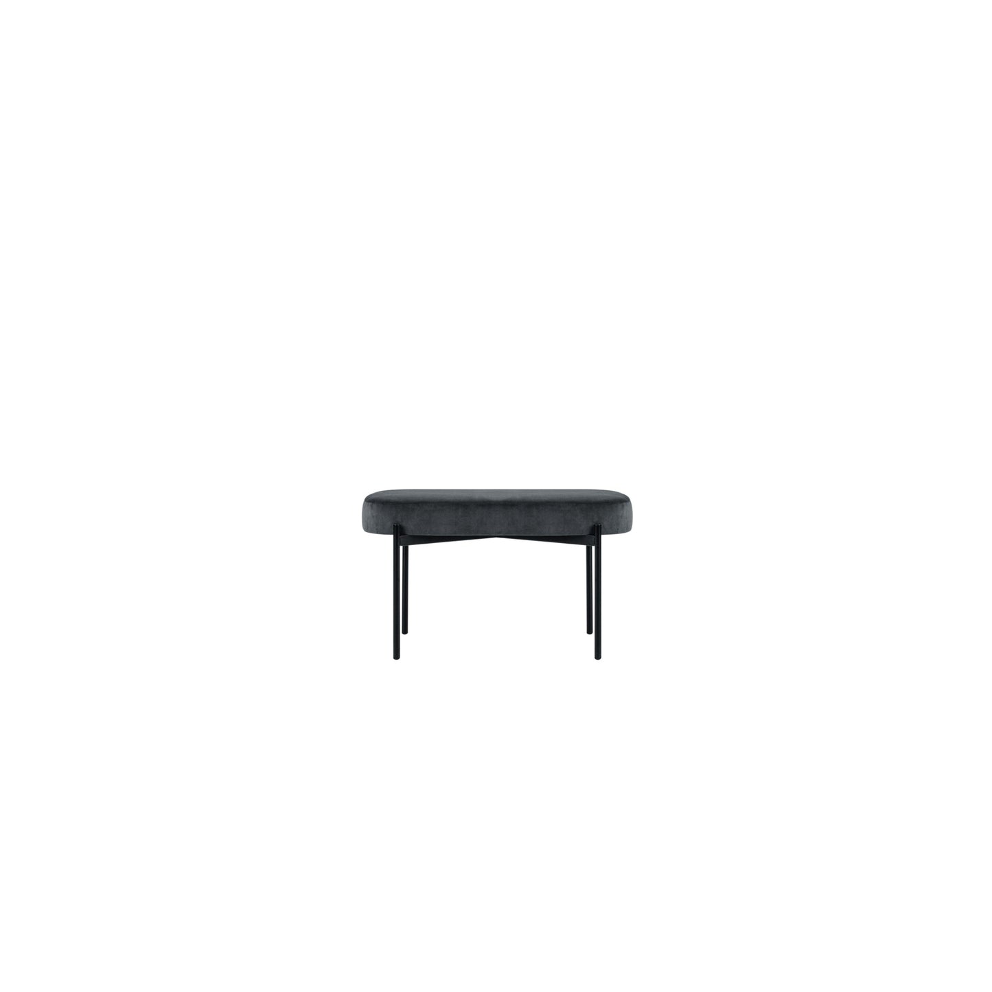 Paperflow Sitzbank GAIA 79 x 45,5 x 42 cm (B x H x T) Werkstoff des Bezuges: Samt (100 % Polyester) Material der Sitzfläche: Spanplatte anthrazit