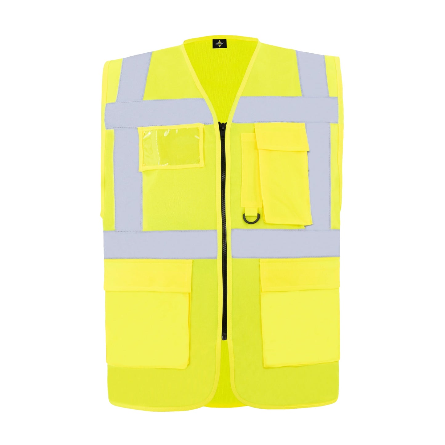 korntex Warnweste Hamburg Comfort fit XXL reflektierend Reißverschluss 100 % Polyester signal-gelb