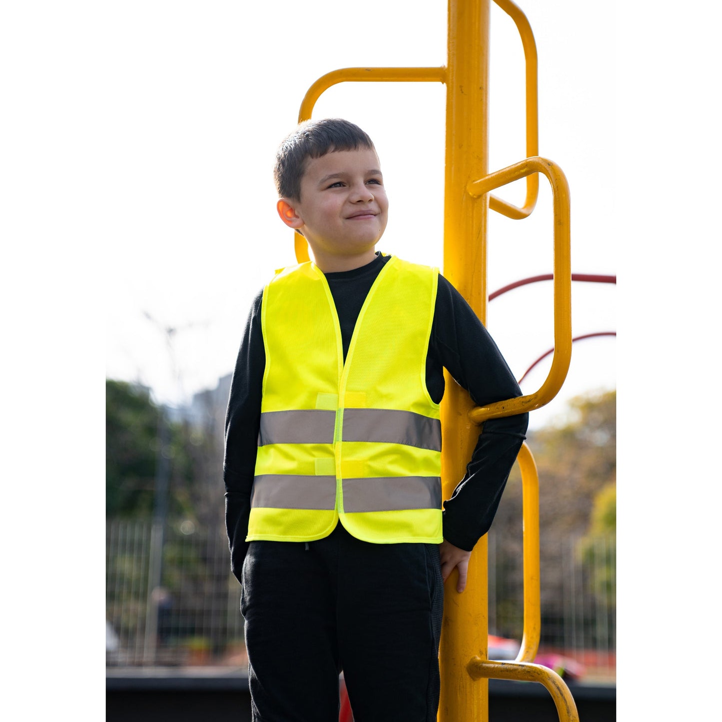 korntex Warnweste Aarhus S reflektierend Klettverschluss 100 % Polyester signal-gelb