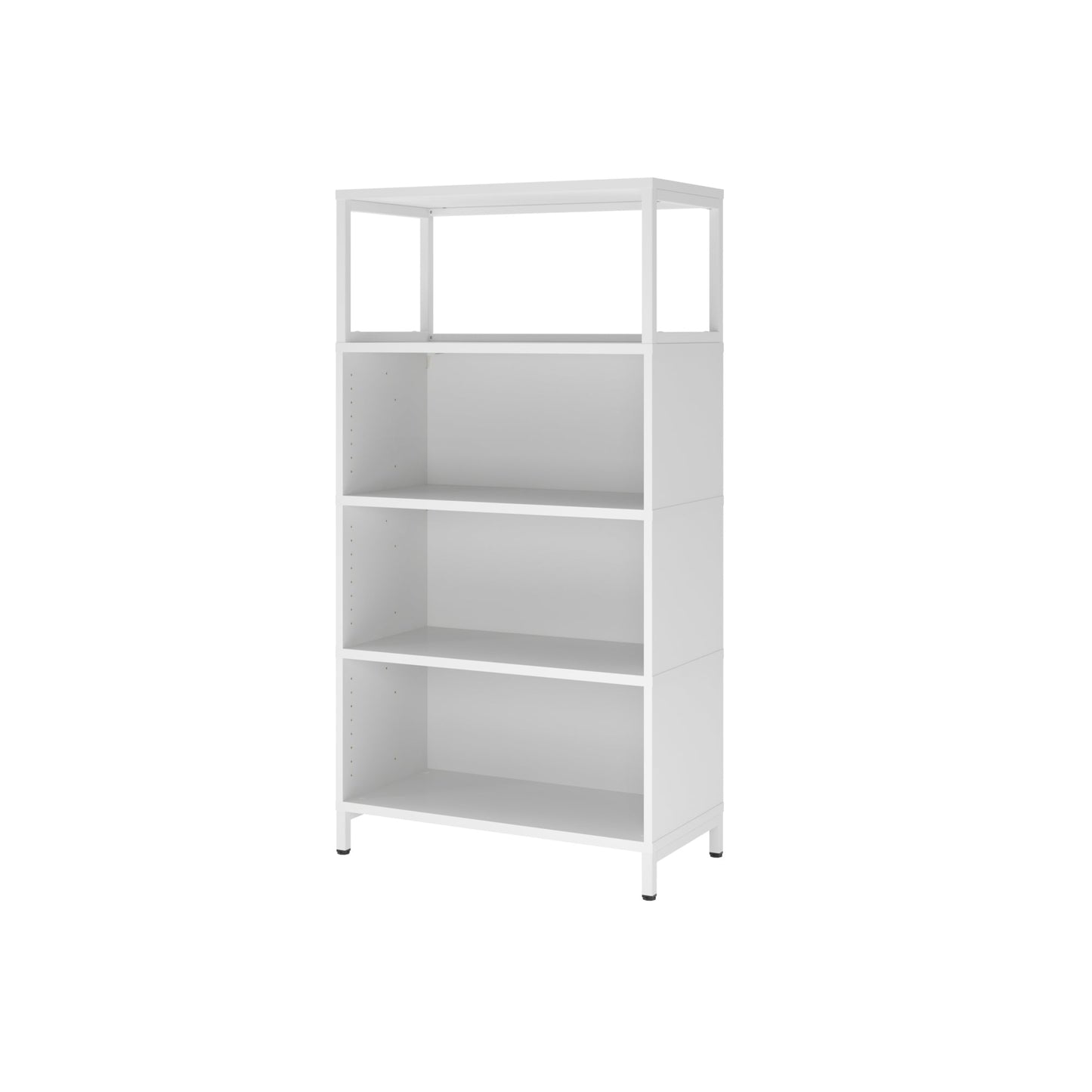 Hammerbacher Regal FlexWall 800 x 1.532 x 400 mm (B x H x T) 28kg Holz weiß