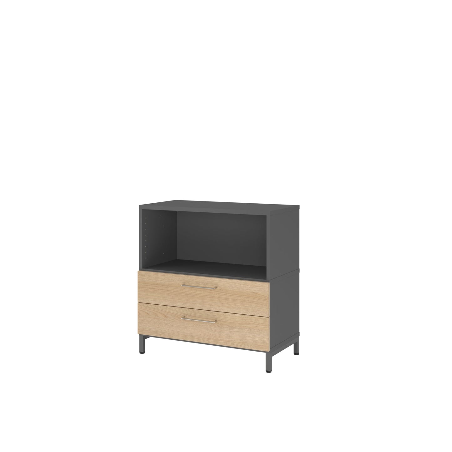 Hammerbacher Regal FlexWall 800 x 828 x 417 mm (B x H x T) 28kg Holz graphit
