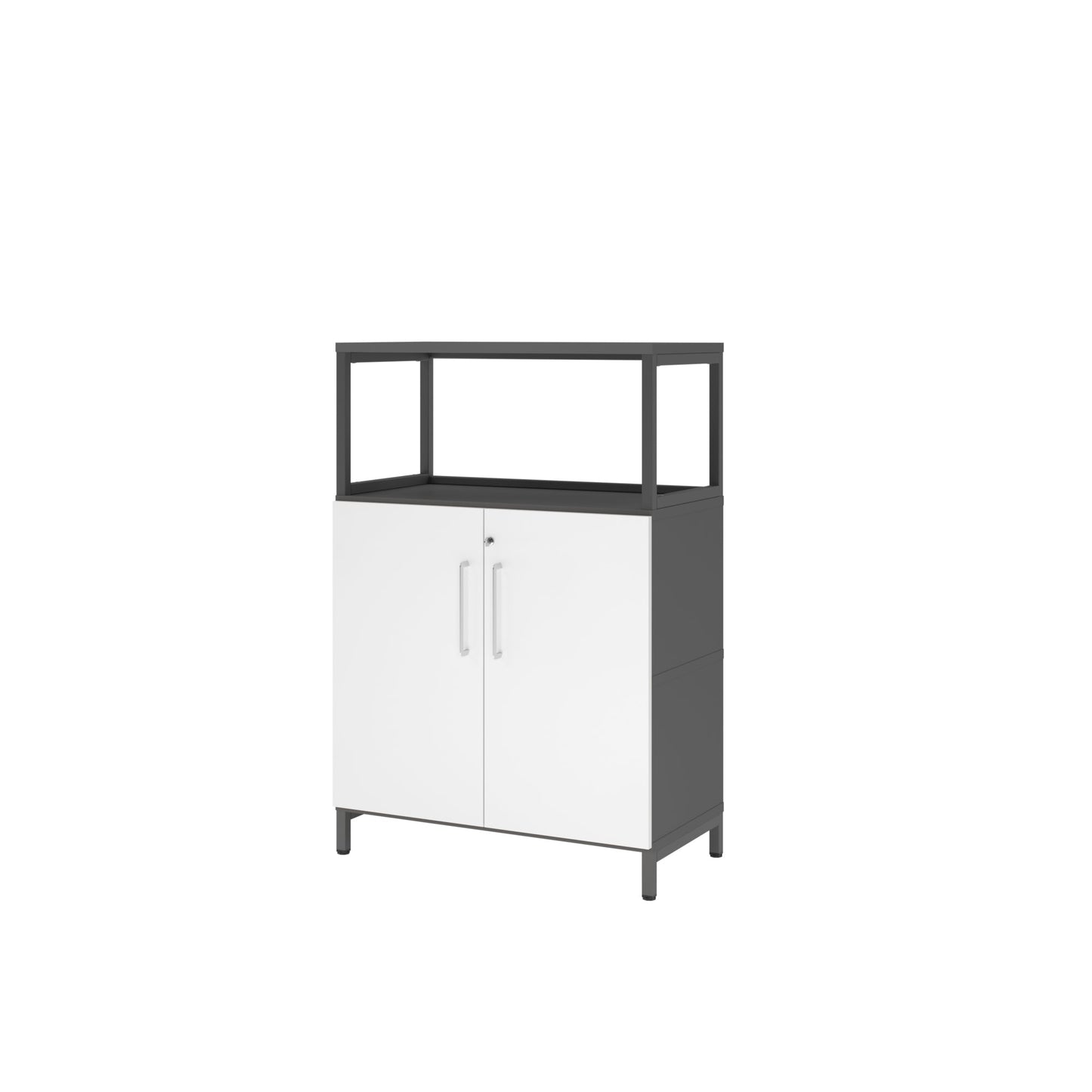 Hammerbacher Regalschrank FlexWall 800 x 1.180 x 417 mm (B x H x T) Flügeltür ohne Rollen Holz