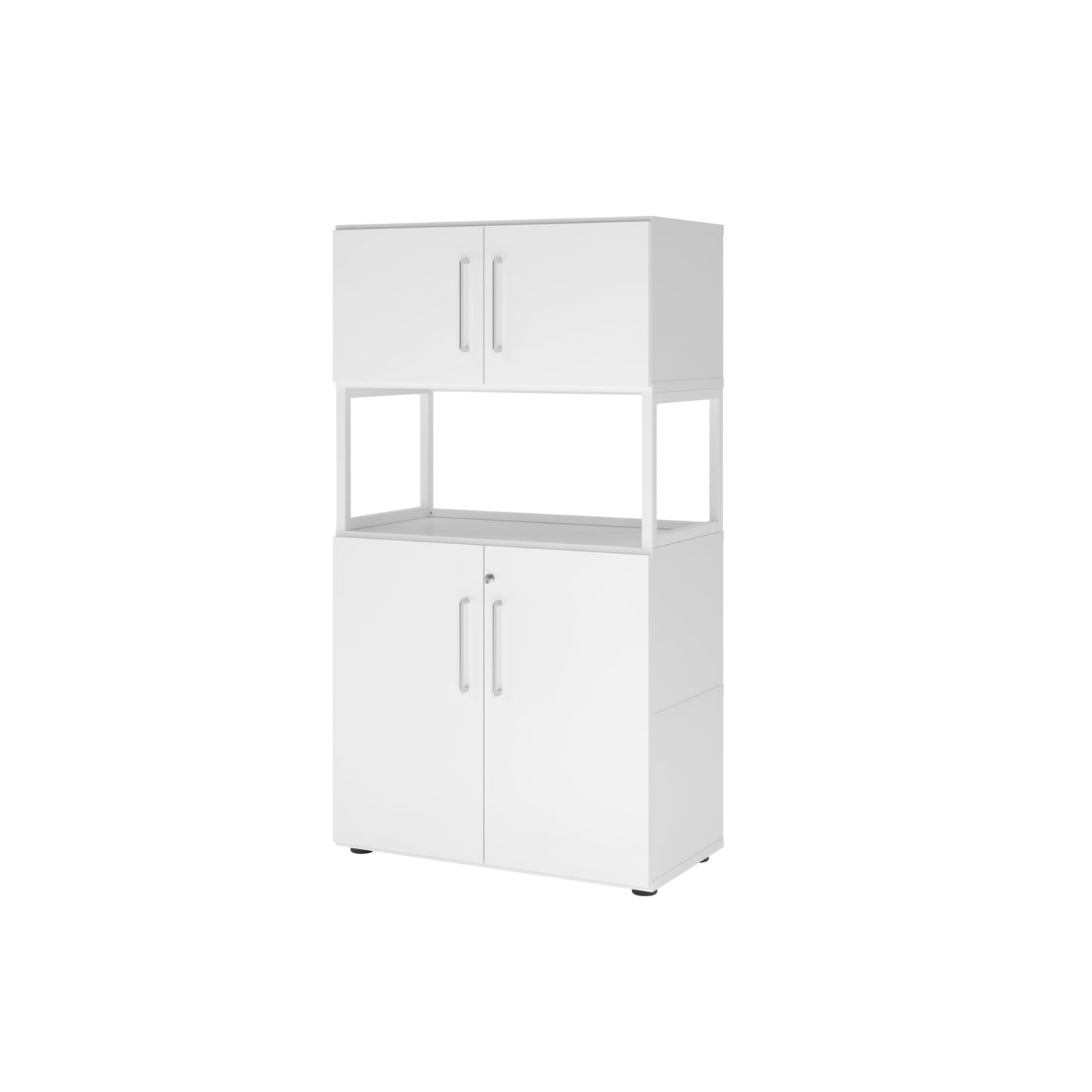 Hammerbacher Regalschrank FlexWall 800 x 1.452 x 417 mm (B x H x T) Flügeltür ohne Rollen Holz