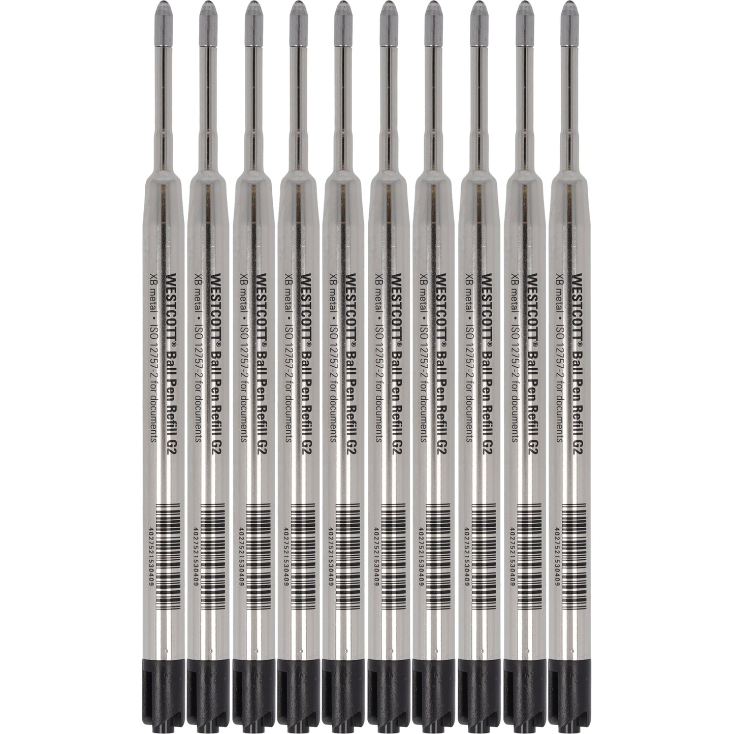 Westcott Großraummine 0,7mm XB schwarz ISO 12757-2 dokumentenecht 10 St./Pack.