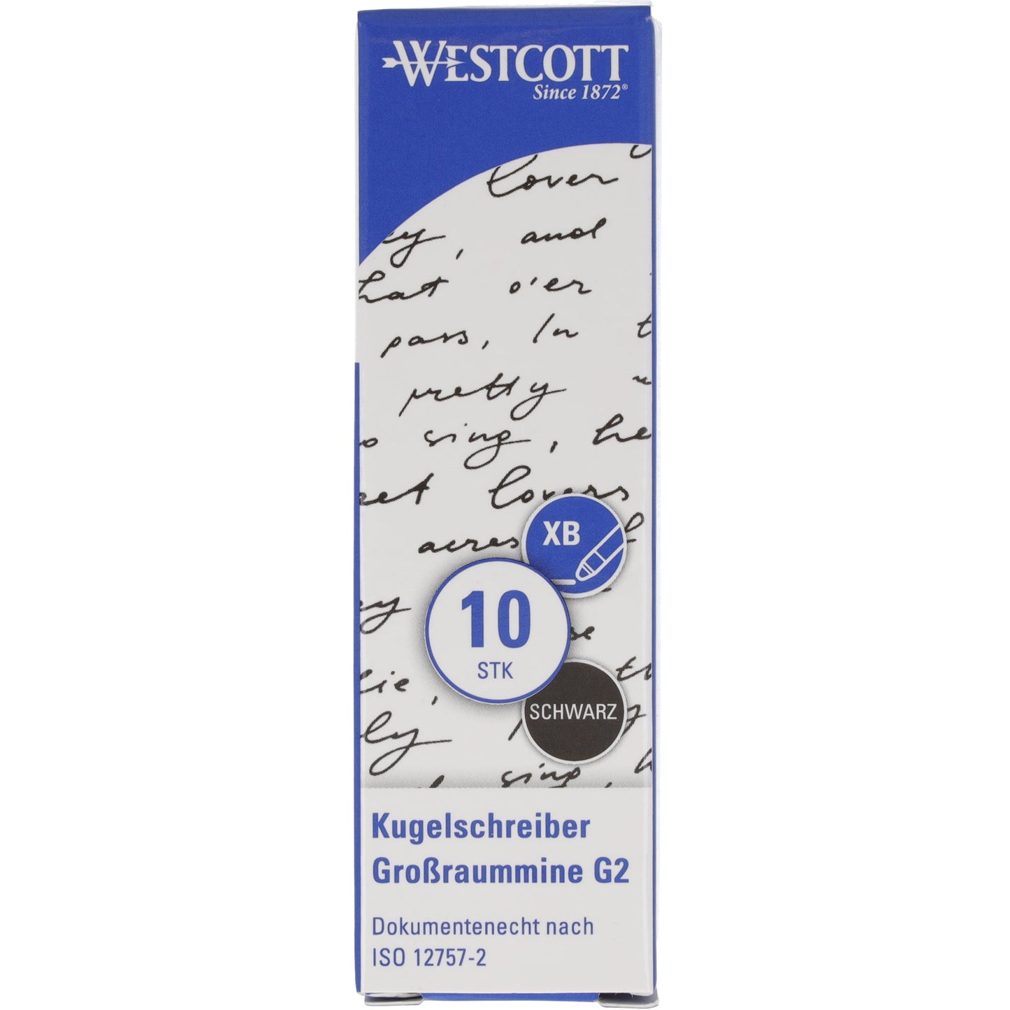 Westcott Großraummine 0,7mm XB schwarz ISO 12757-2 dokumentenecht 10 St./Pack.