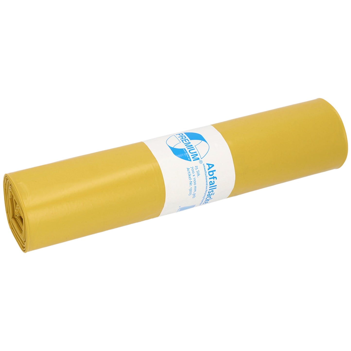 PREMIUM Müllsack Typ 60 70 x 100 cm (B x H) 37µm 120l LDPE, 79,6 % recycelt gelb 25 St./Pack.